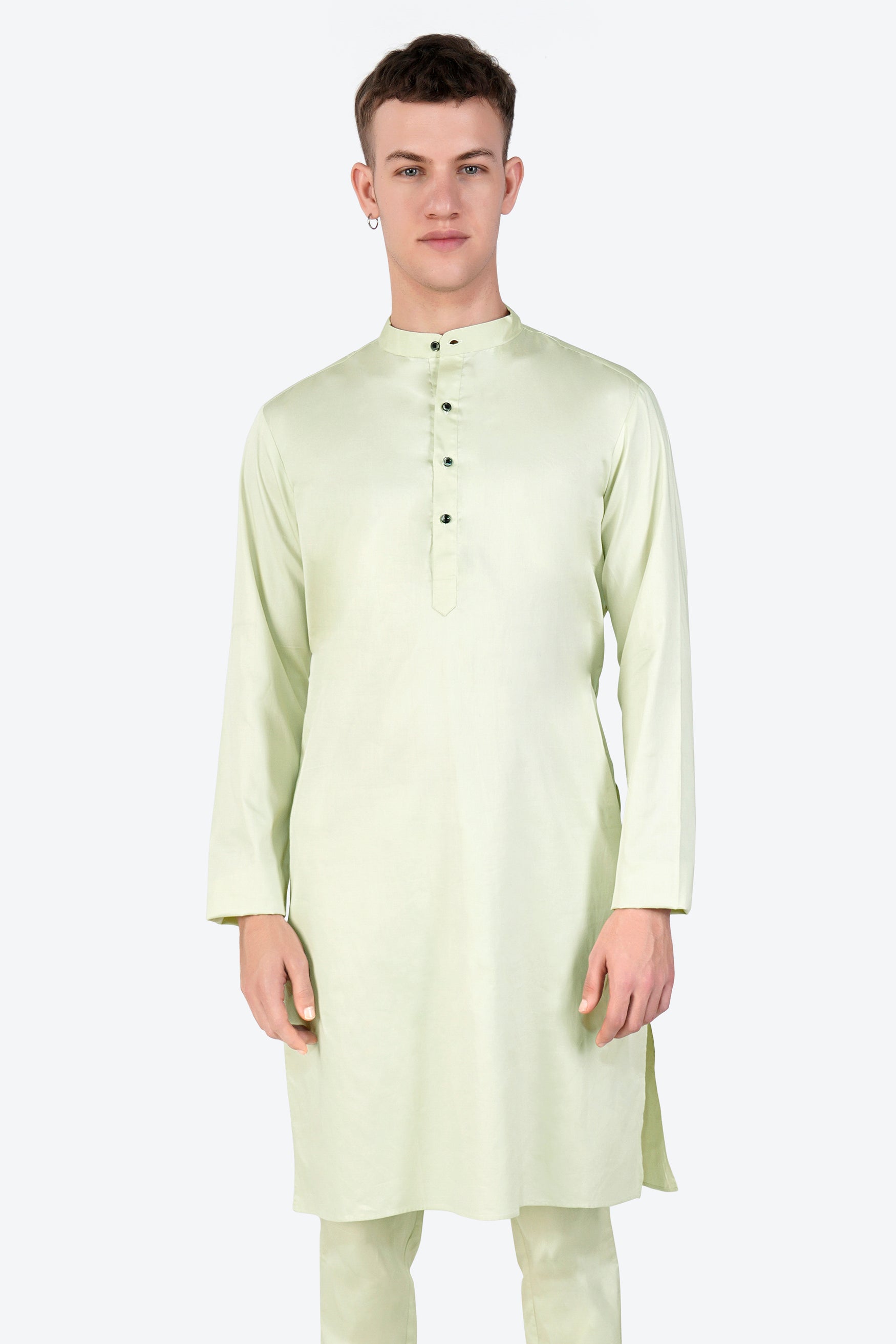 Bone Green Subtle Sheen Super Soft Premium Cotton Kurta