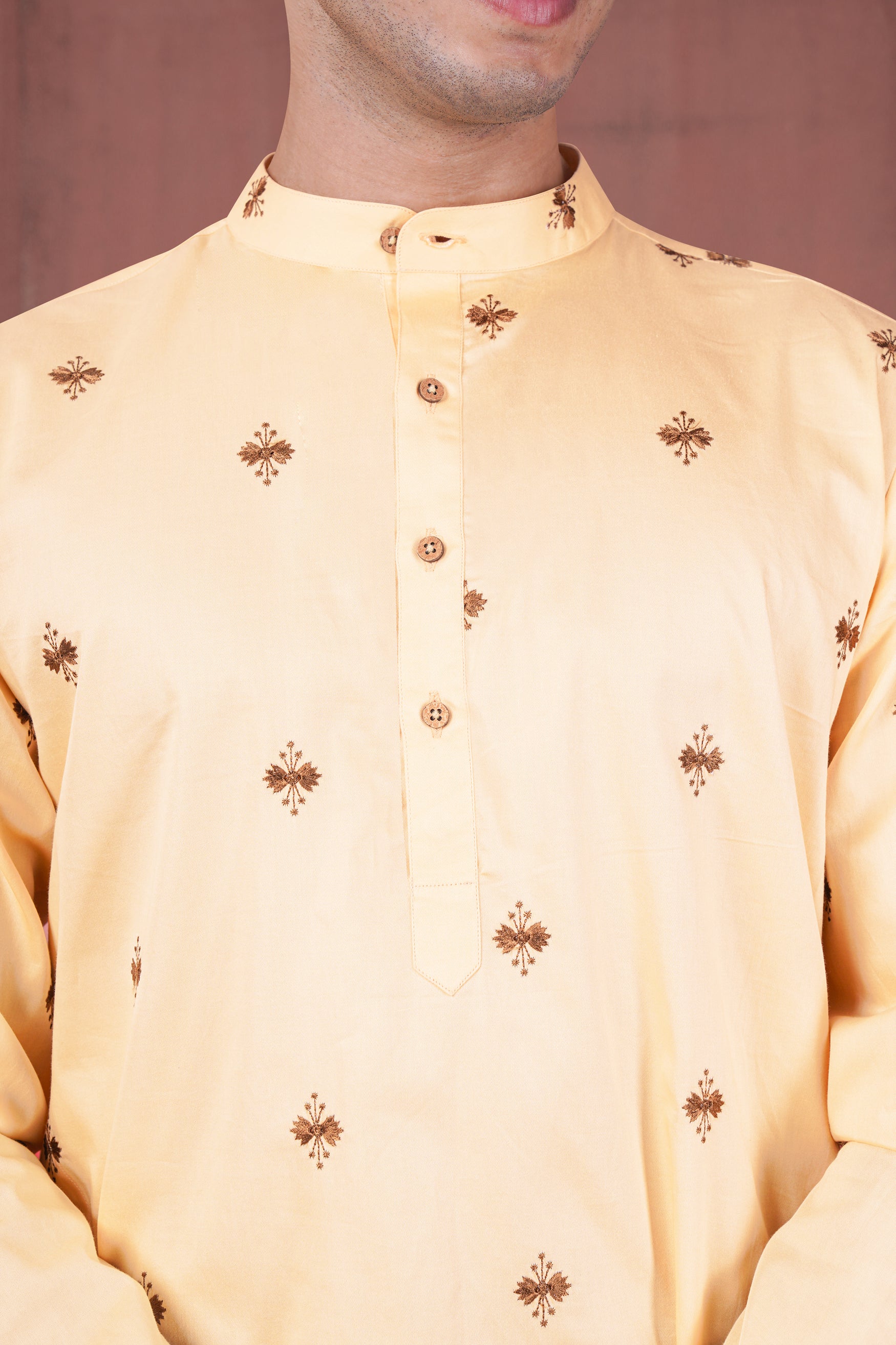 Karry Beige Embroidered Subtle Sheen Super Soft Premium Cotton Designer Kurta