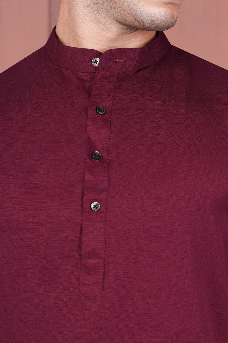 Tuberose Kurta Set - Mulberry