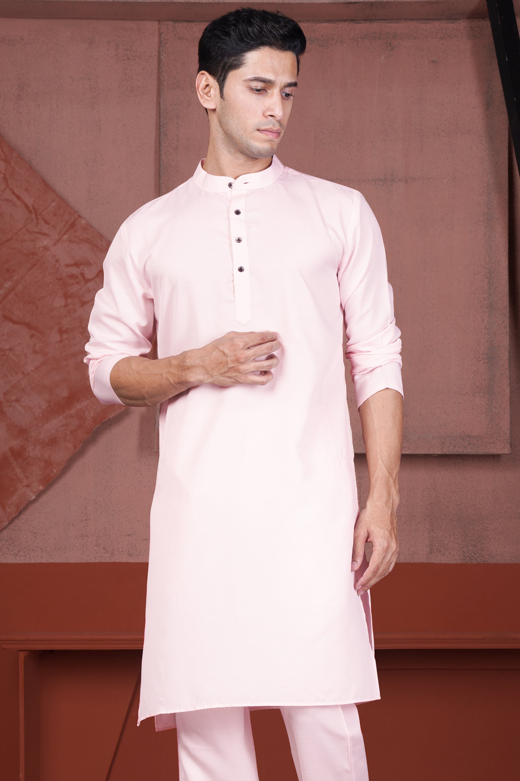 Blush Peach Viscose Kurta