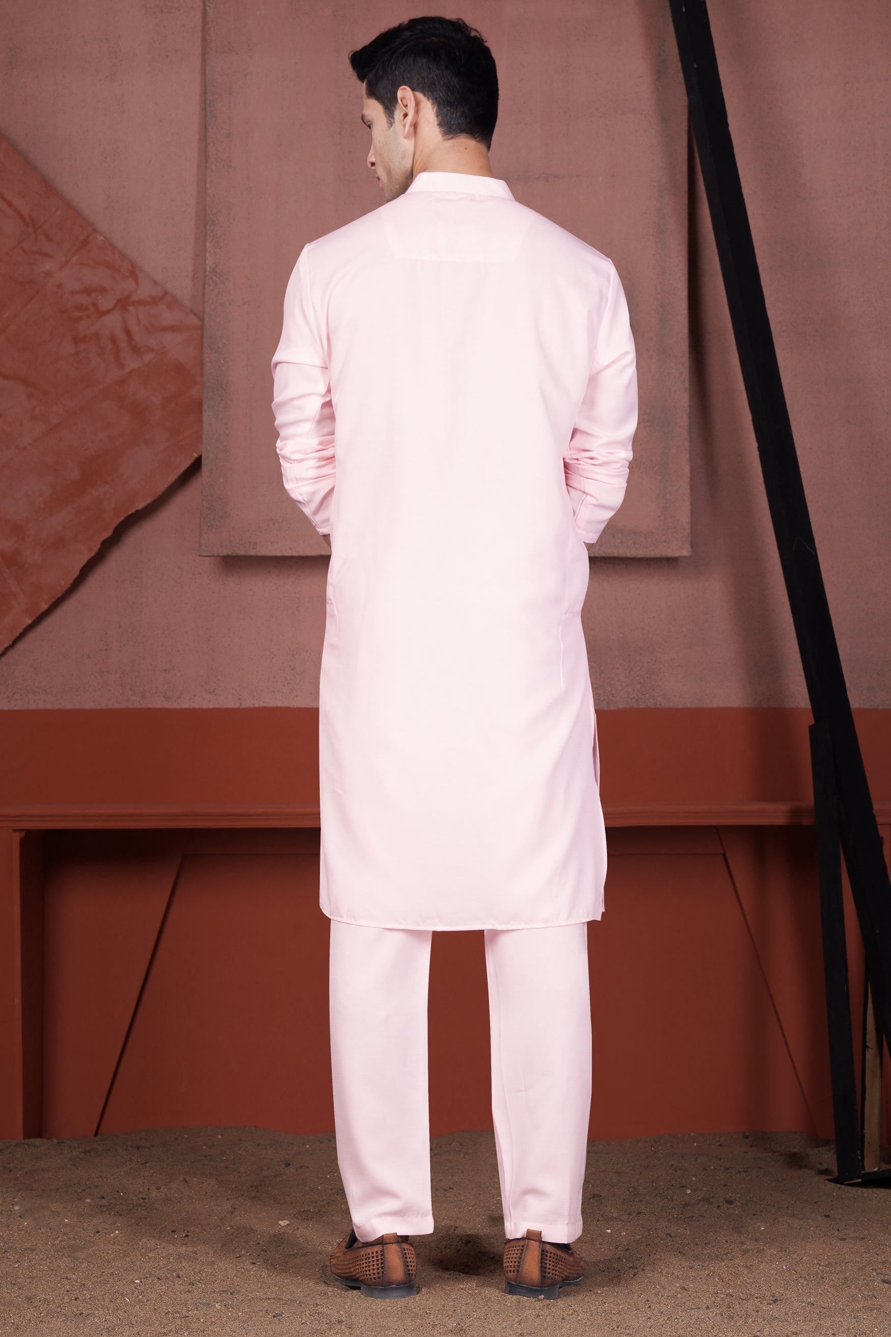 Blush Peach Viscose Kurta