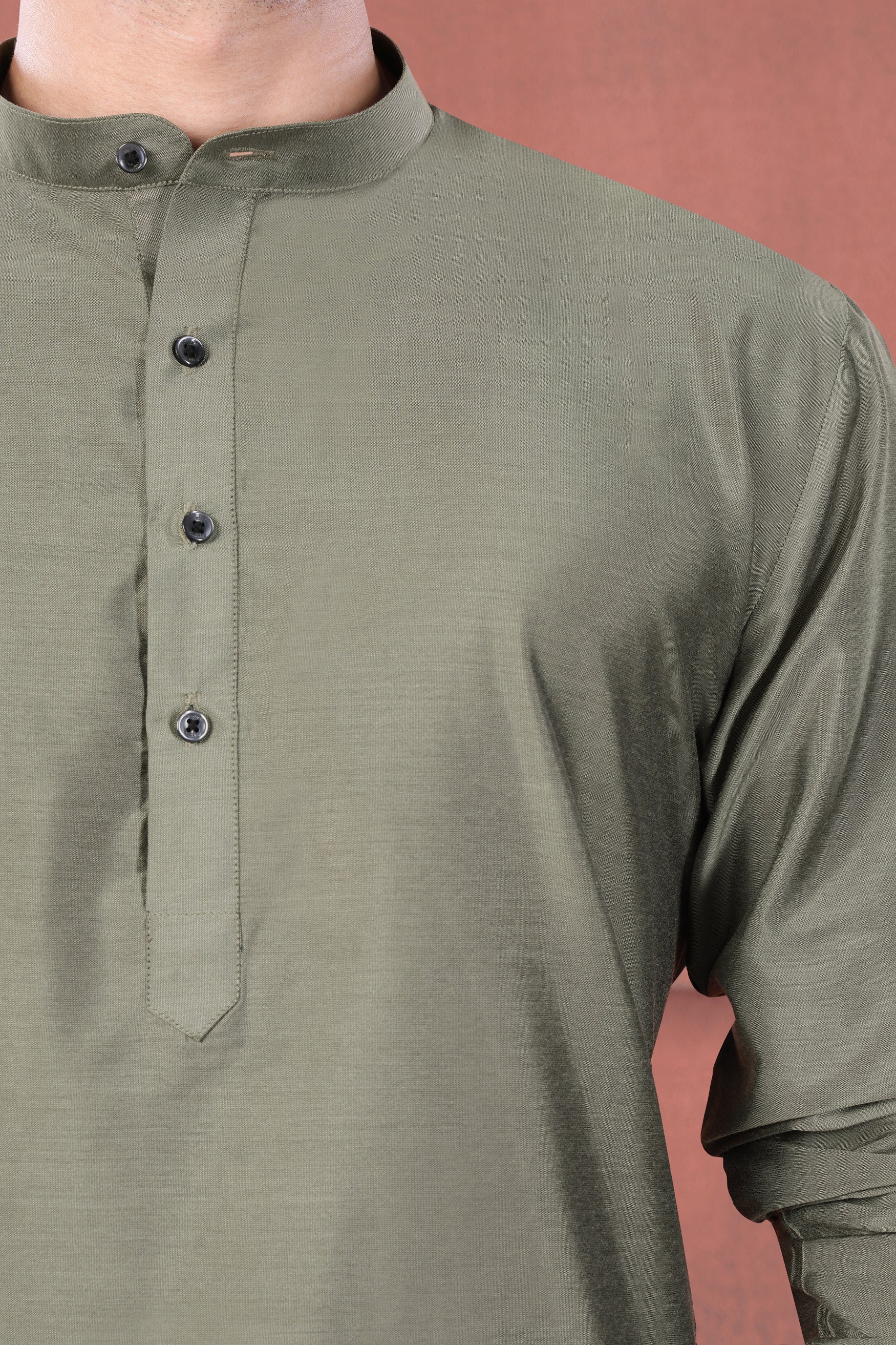 Oyster Gray Subtle Sheen Viscose Kurta