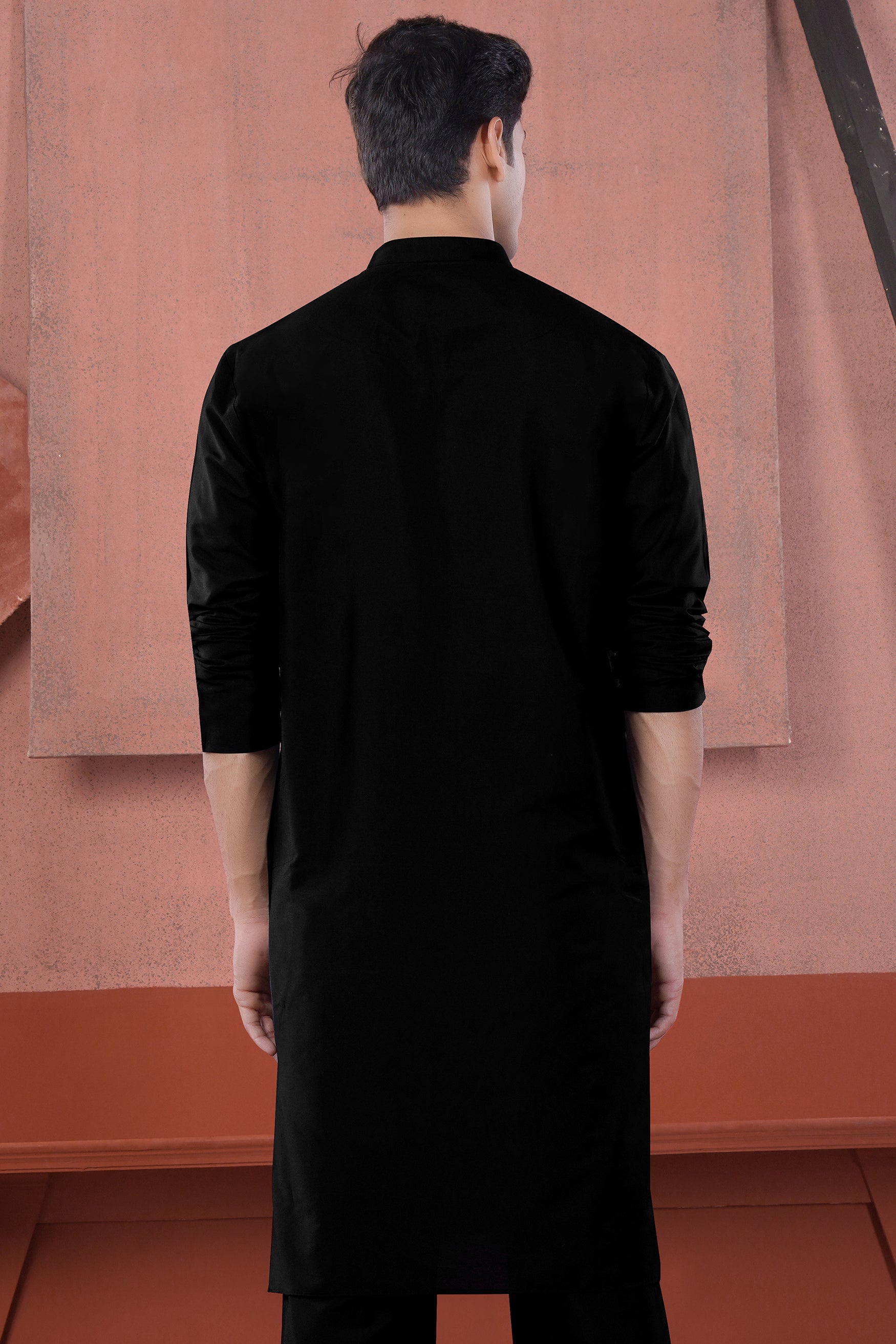 Jade Black Viscose Kurta