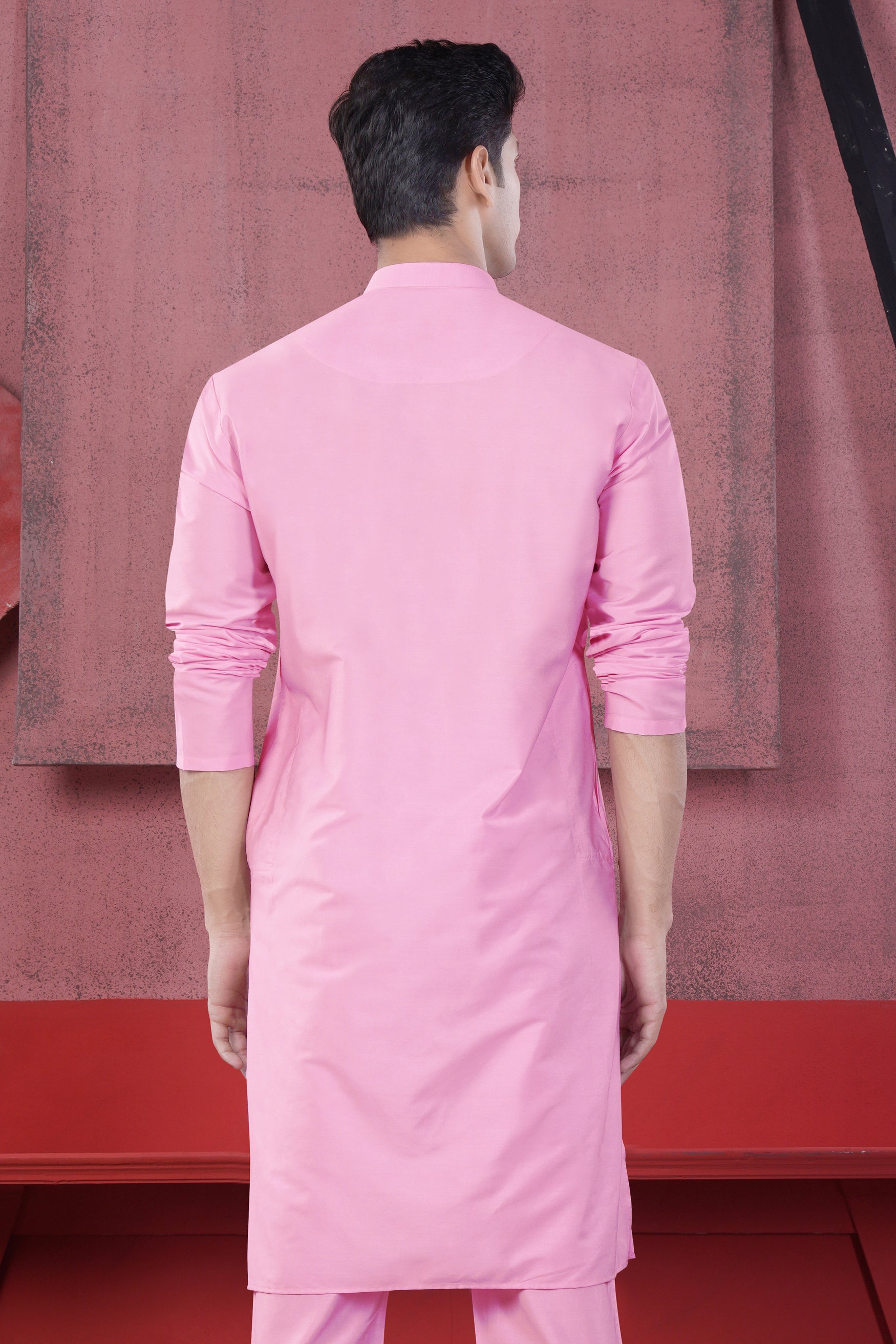 Magenta Pink Subtle Sheen Viscose Kurta