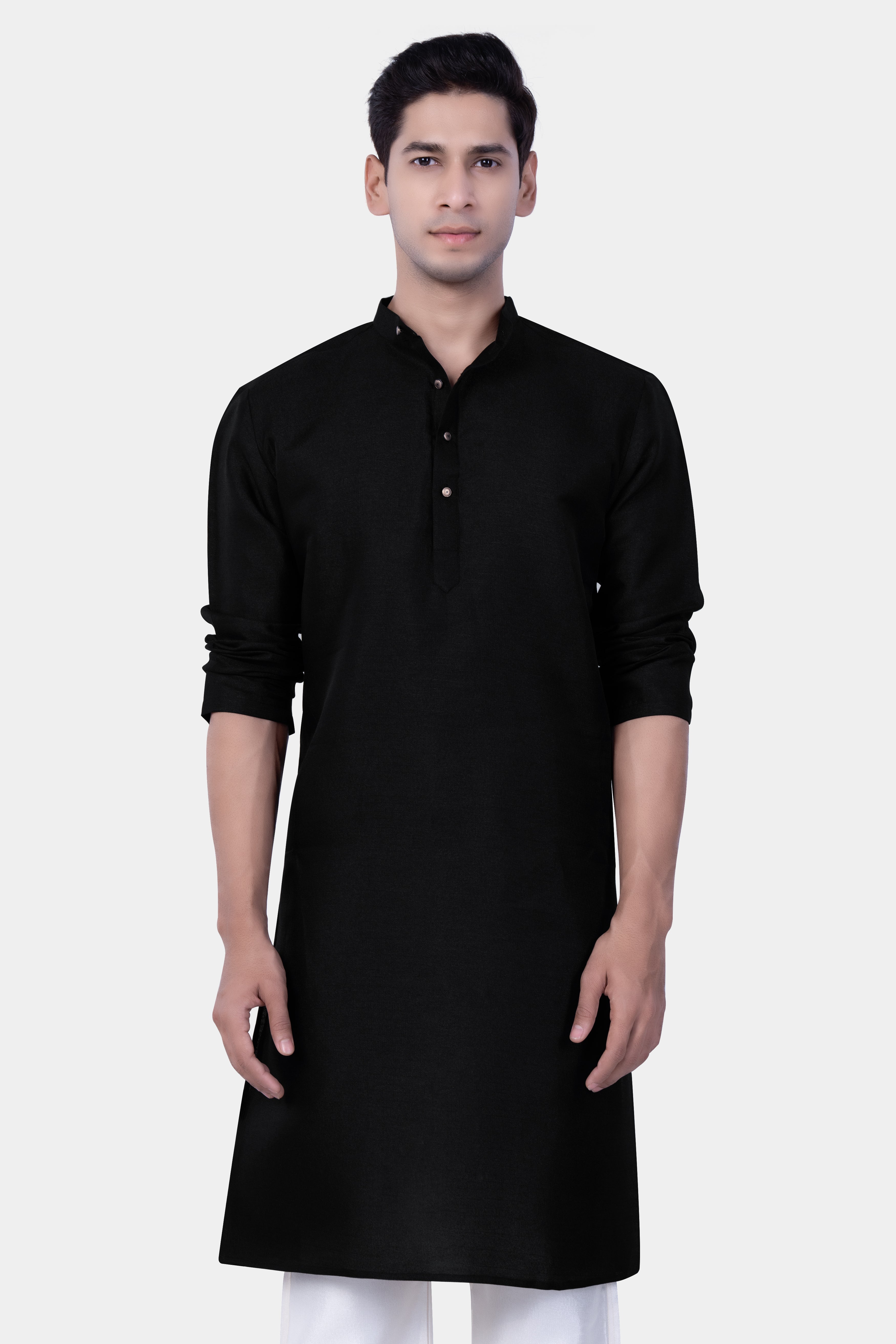 Jade Black Viscose Kurta