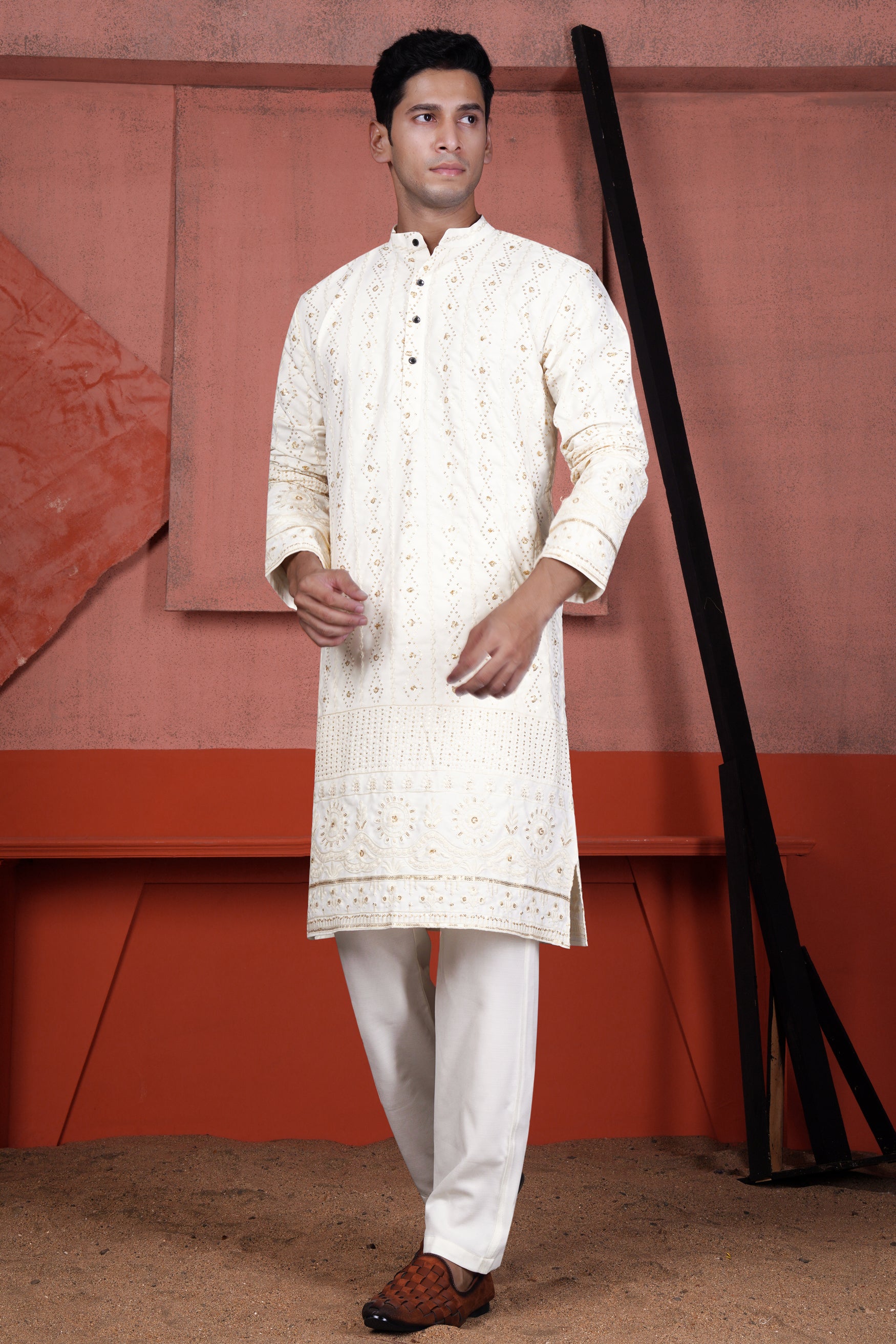 Kurta Pyjama - Mirror Work - Indian Wear for Men - Buy Latest Designer Men  wear Clothing Online - Utsav Fashion