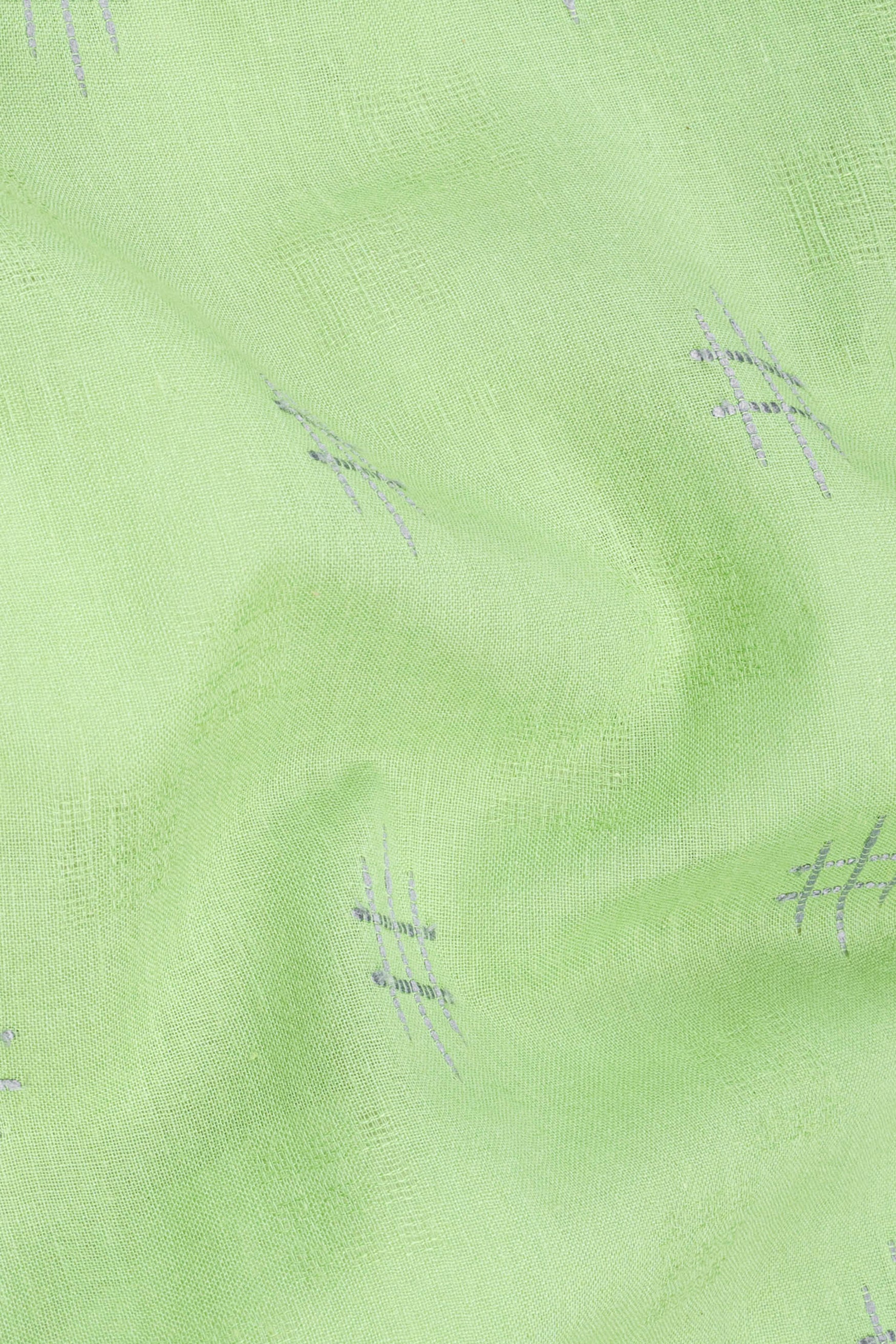 Beryl Green Dobby Textured Premium Giza Cotton Kurta