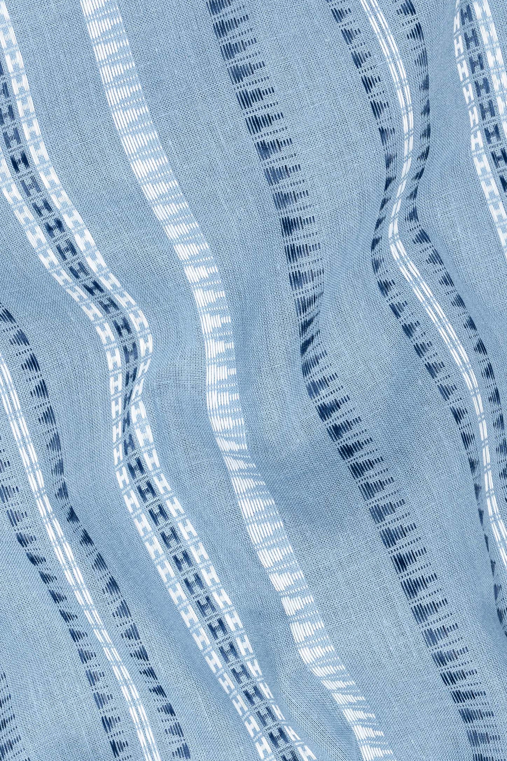 Glacier Blue Dobby Textured Premium Giza Cotton Kurta