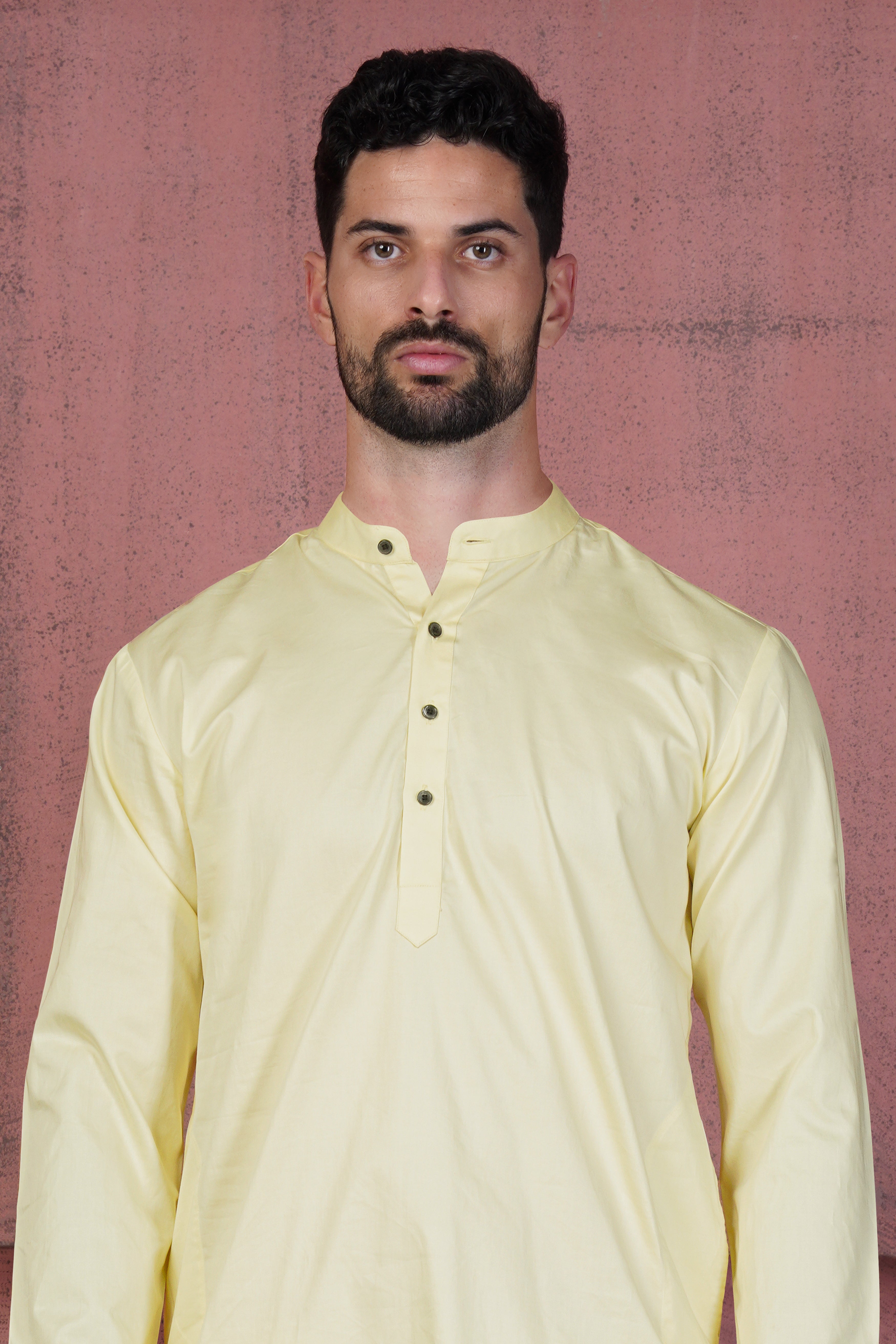 Citrine Yellow Subtle Sheen Super Soft Premium Cotton Kurta Set