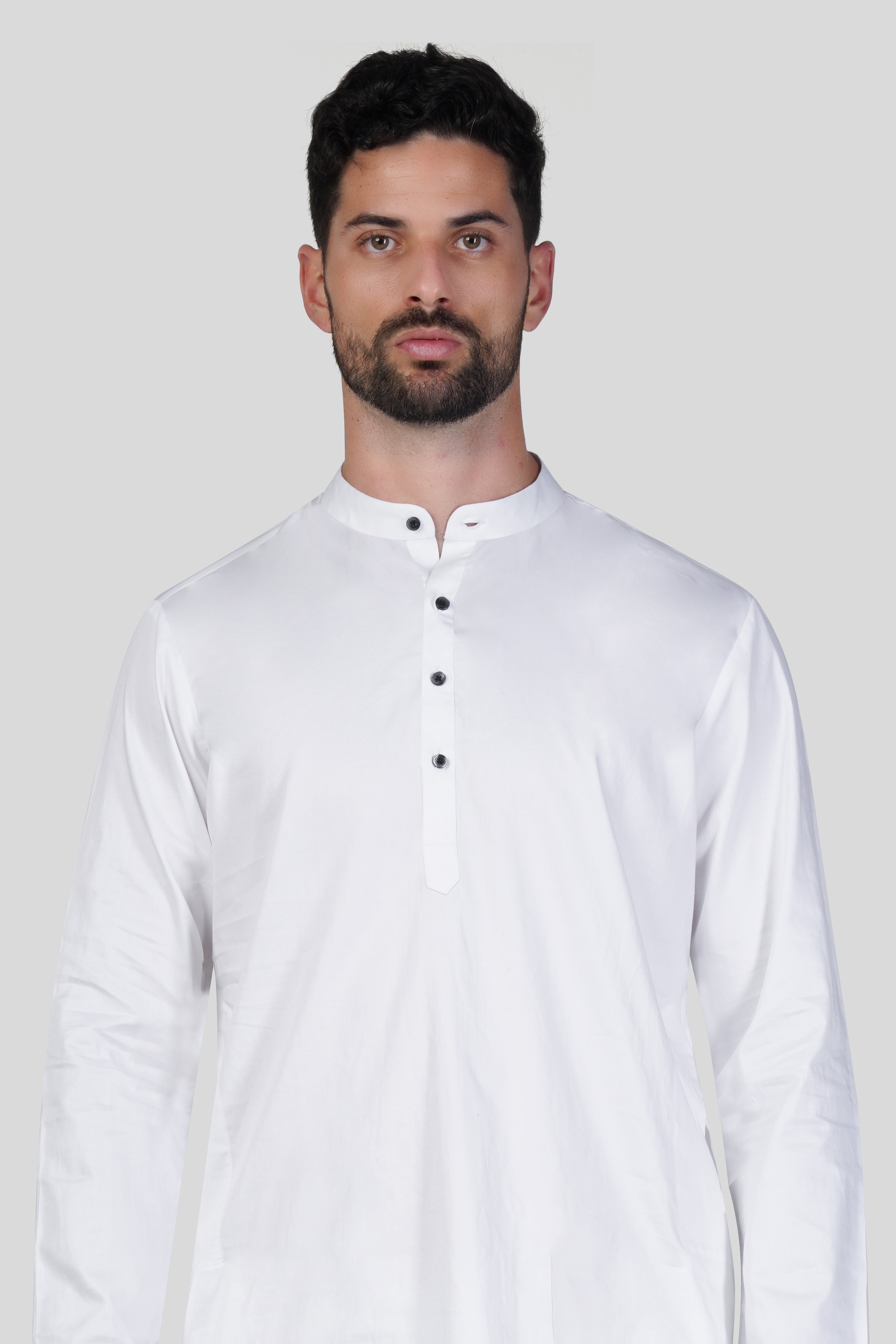 Bright White Subtle Sheen Super Soft Premium Cotton Kurta Set