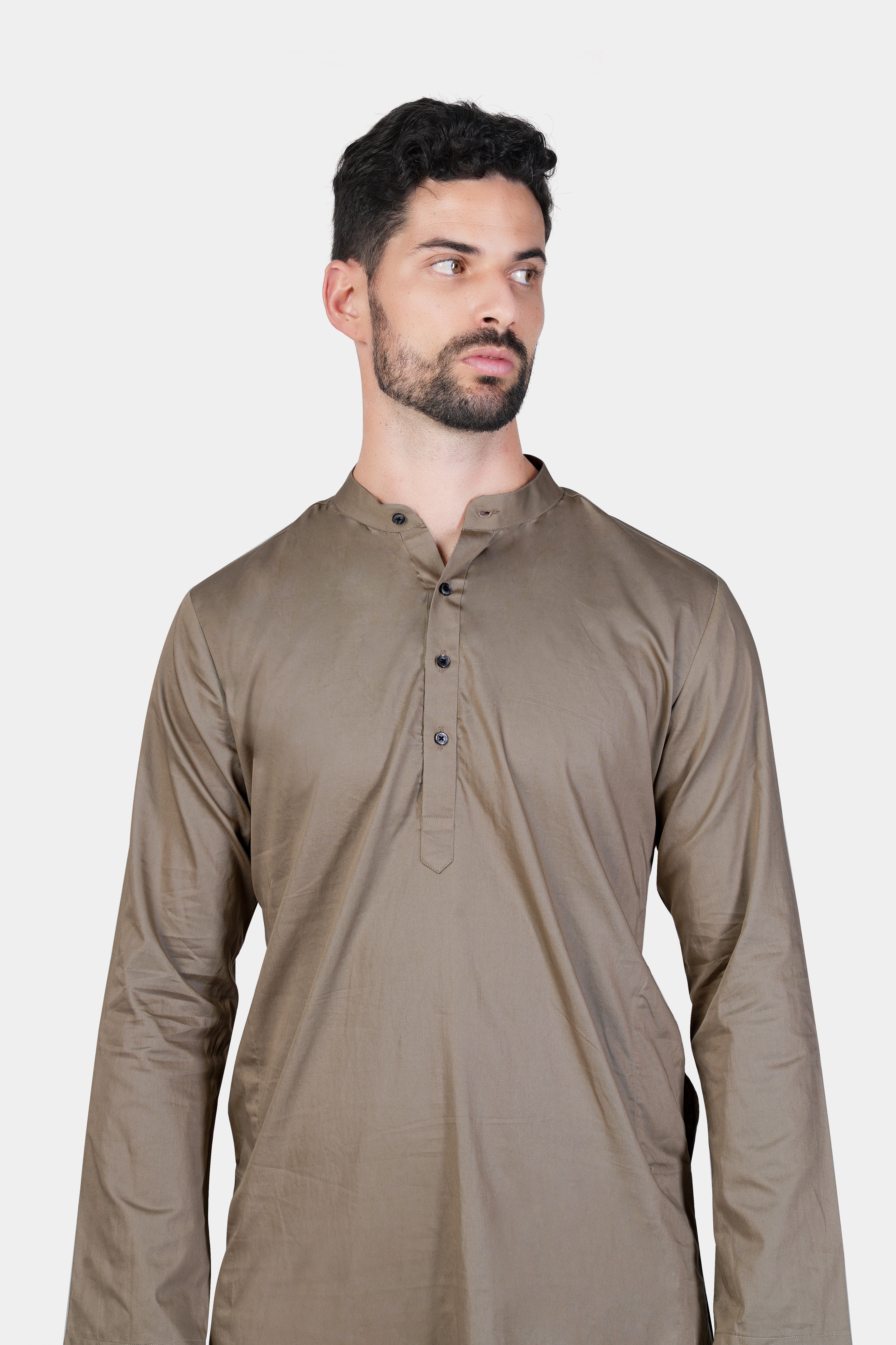 Arrowtown Brown Subtle Sheen Super Soft Premium Cotton Kurta Set