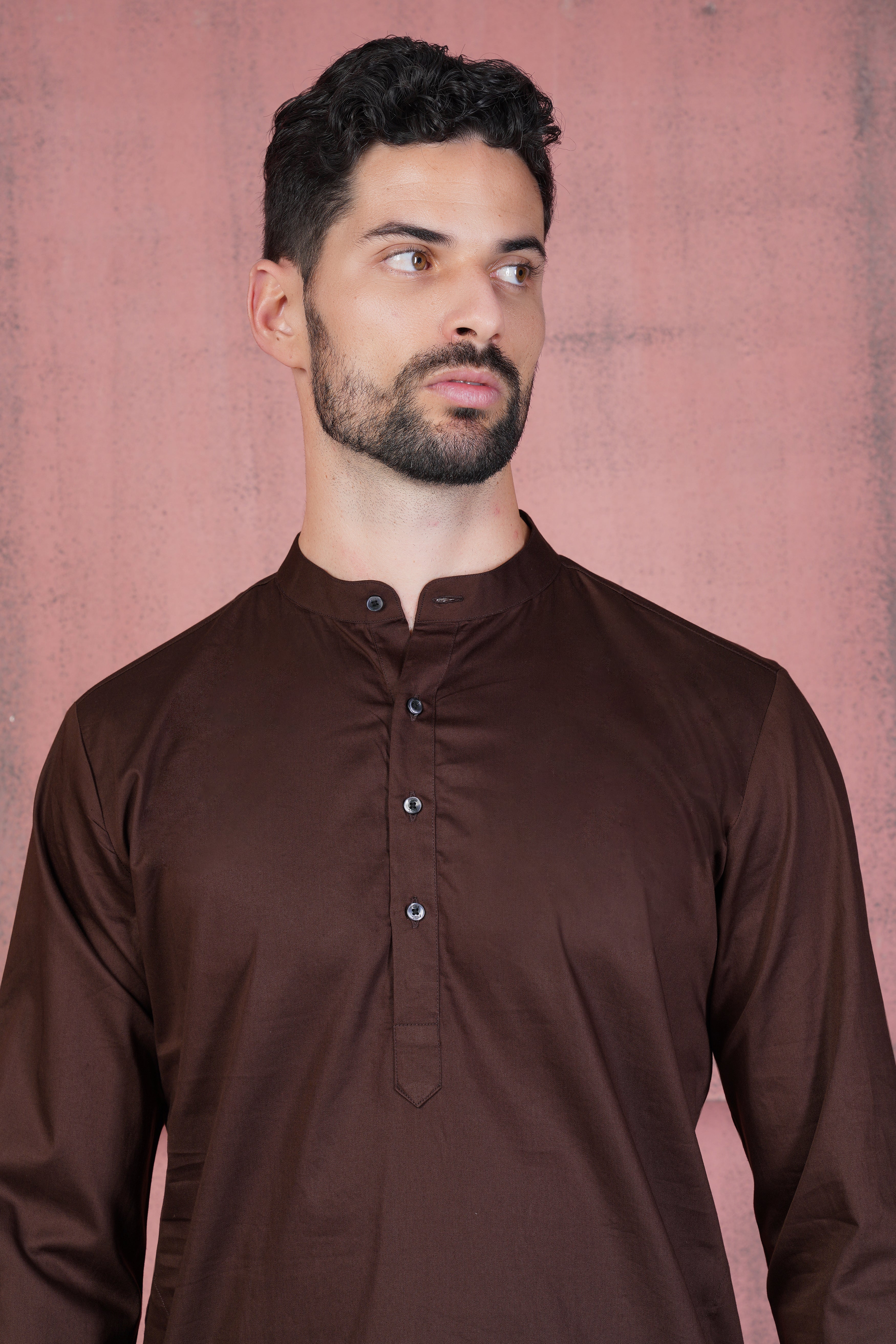 Sambuca Brown Subtle Sheen Super Soft Premium Cotton Kurta Set