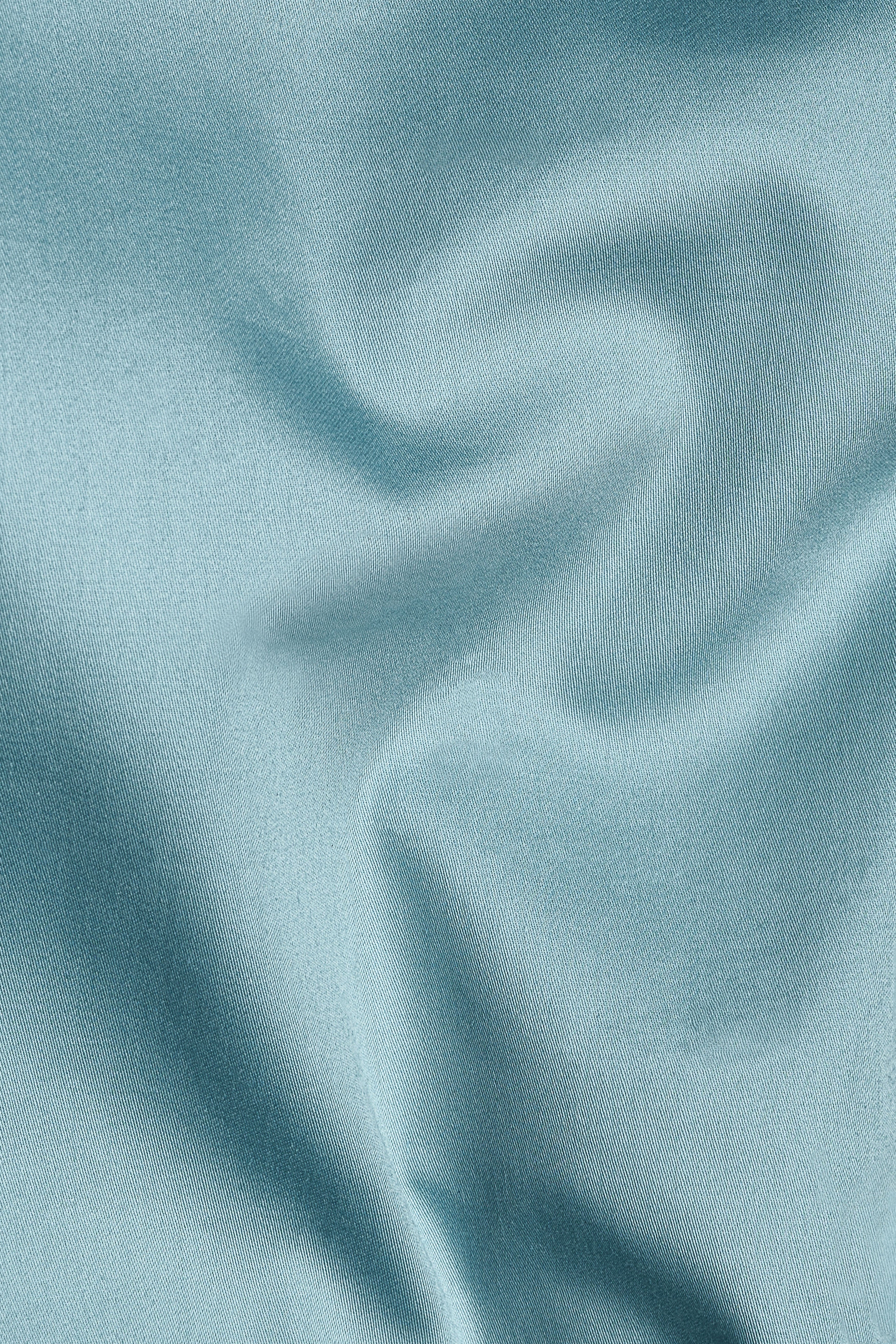 Glacier Blue Subtle Sheen Super Soft Premium Cotton Kurta Set