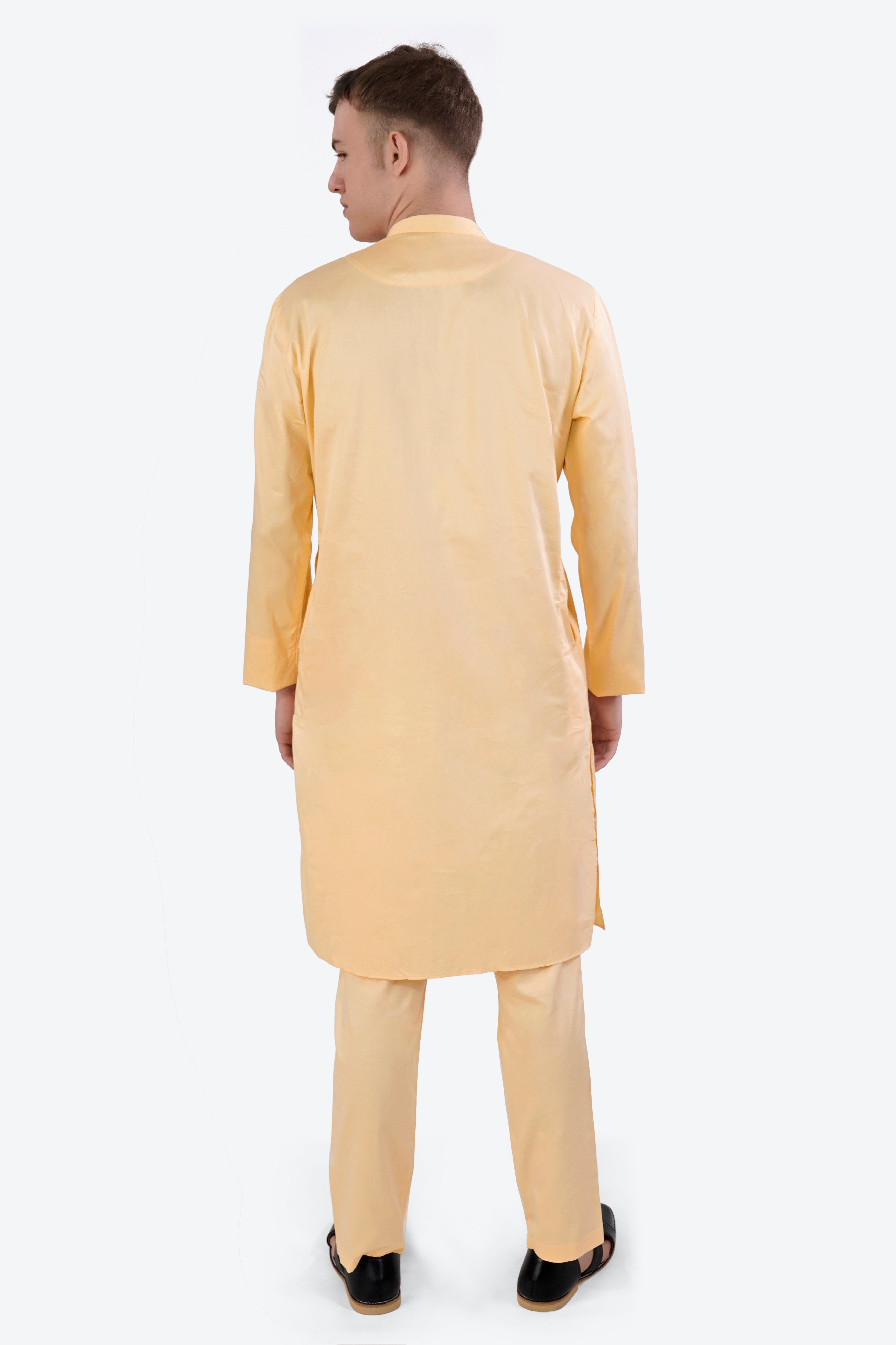 Hampton Beige Subtle Sheen Super Soft Premium Cotton Kurta Set