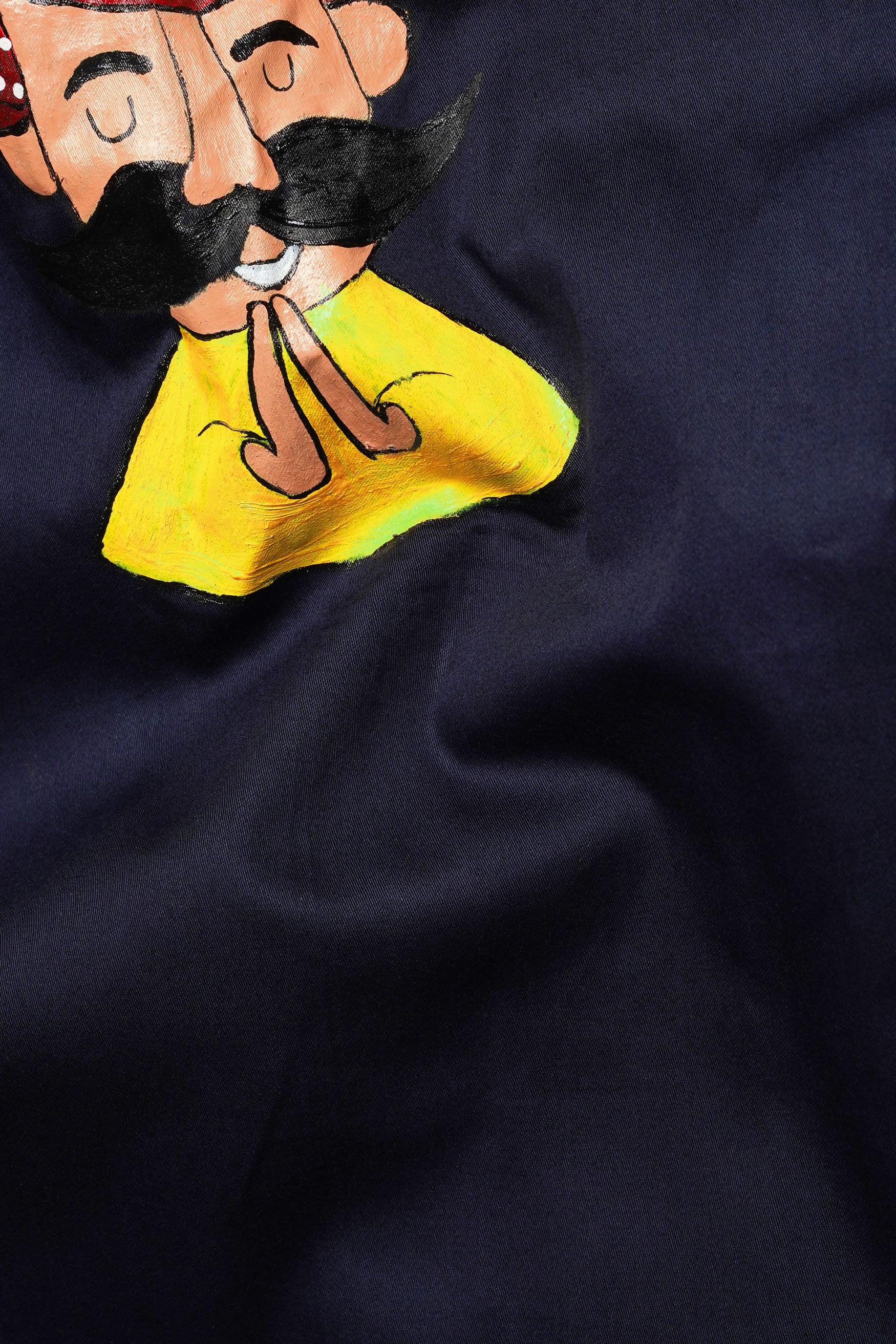 Haiti Blue Rajasthani Man Hand Painted Subtle Sheen Super Soft Premium Cotton Designer Kurta Set