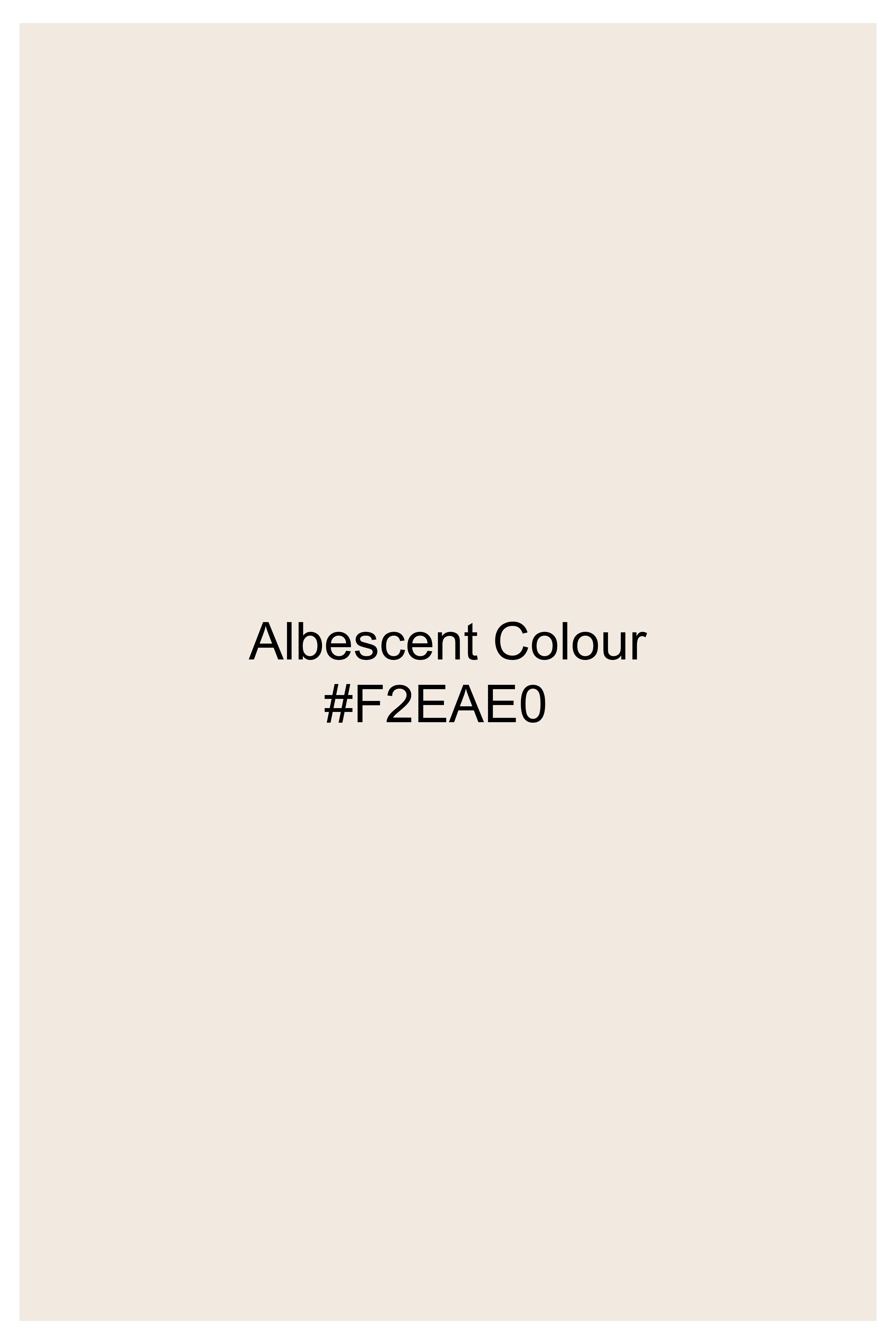 Albescent Cream Viscose Embroidered Designer Kurta Set