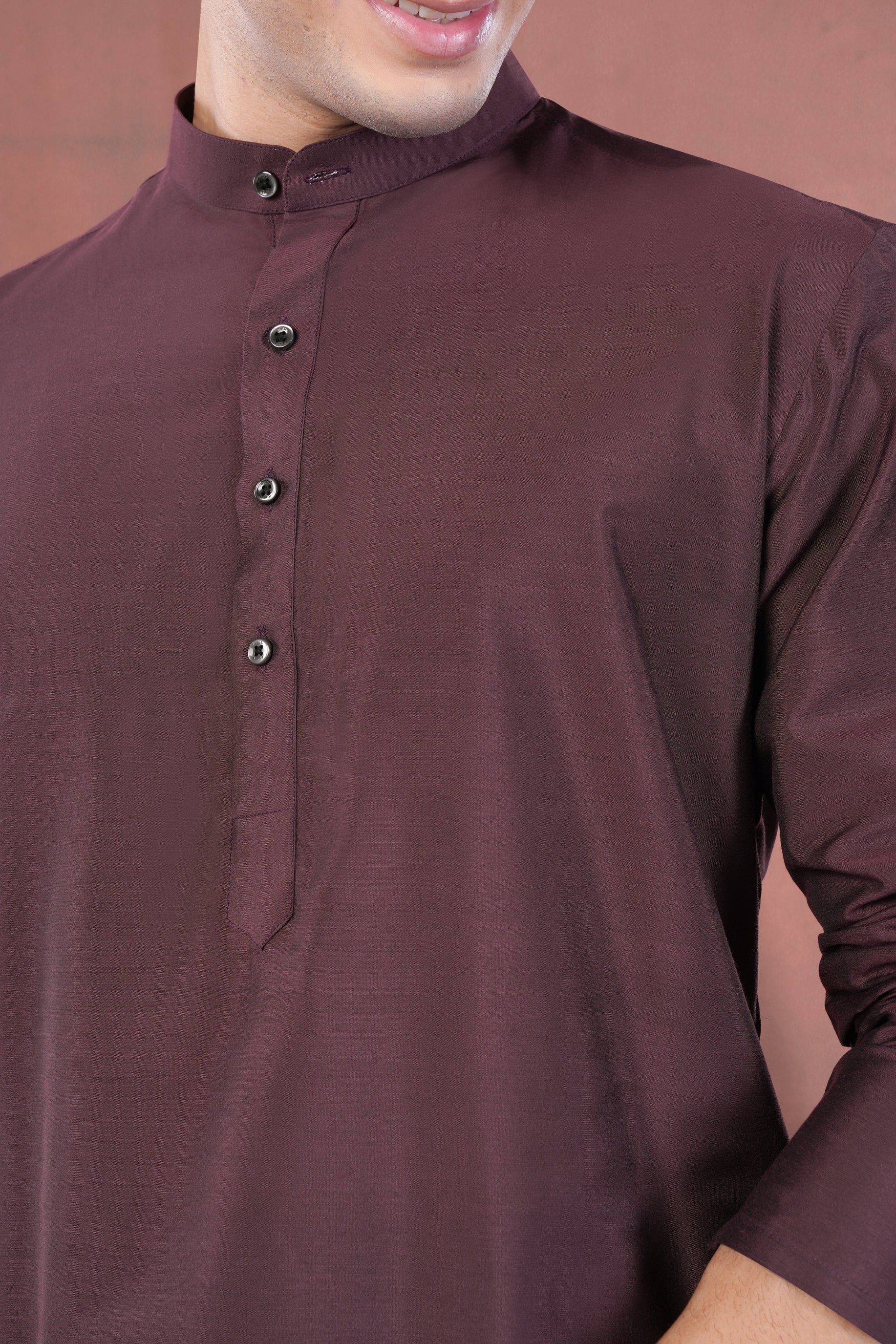 Kalamata Maroon Subtle Sheen Viscose Kurta Set