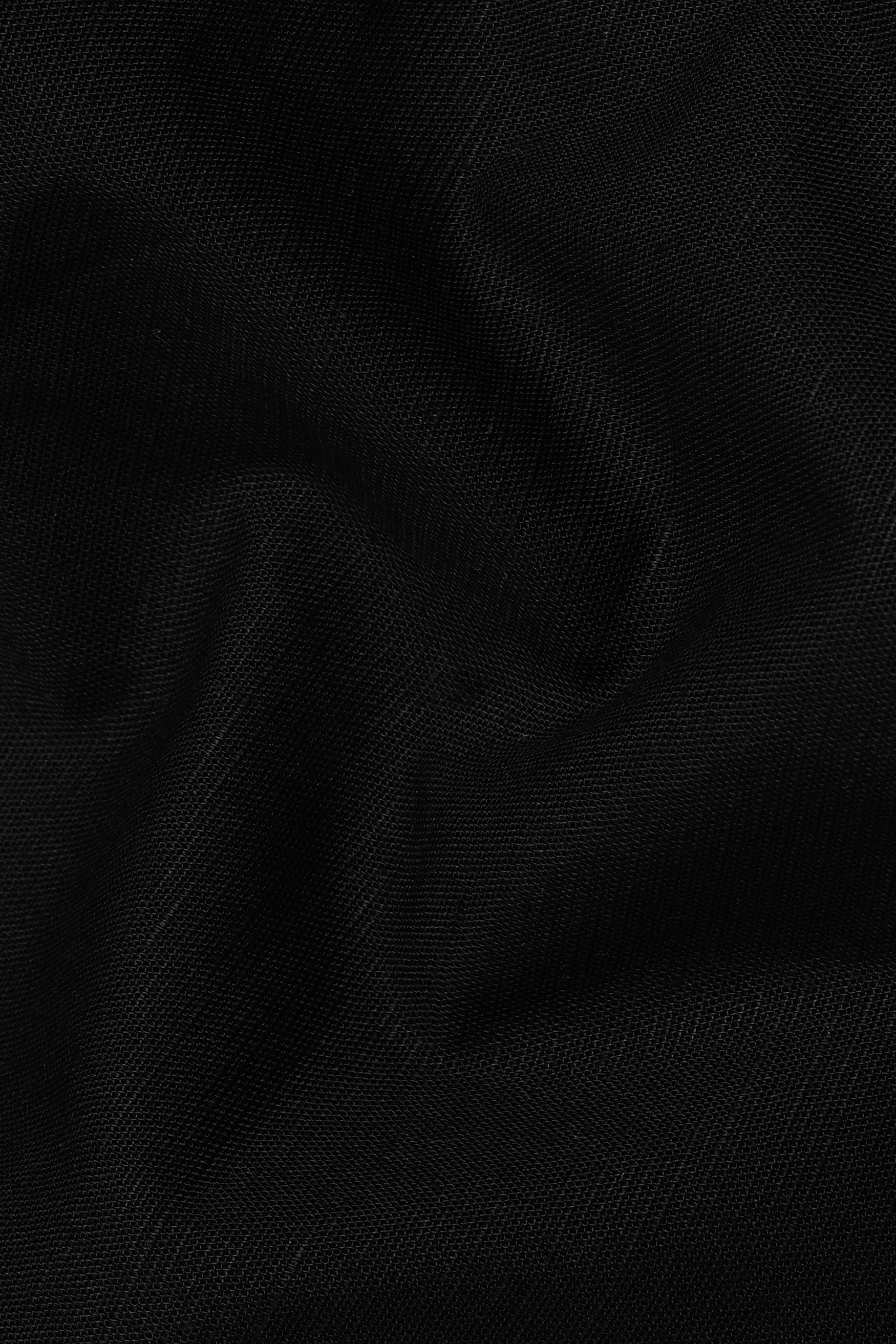 Jade Black Luxurious Linen Kurta Set