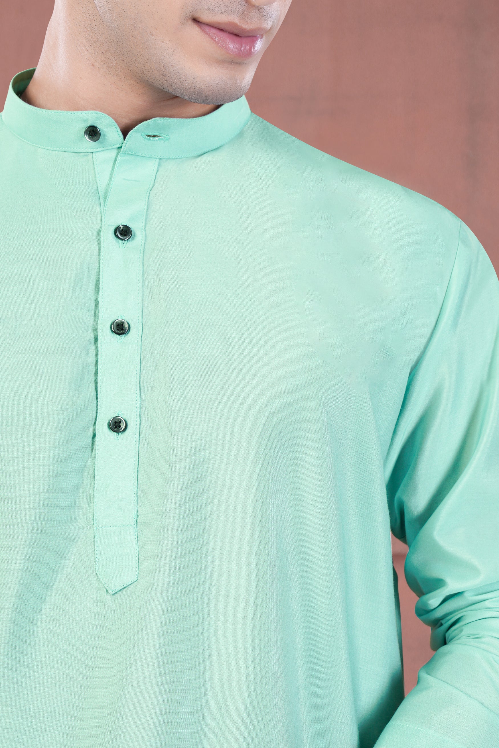 Jagged Green Subtle Sheen Viscose Kurta Set