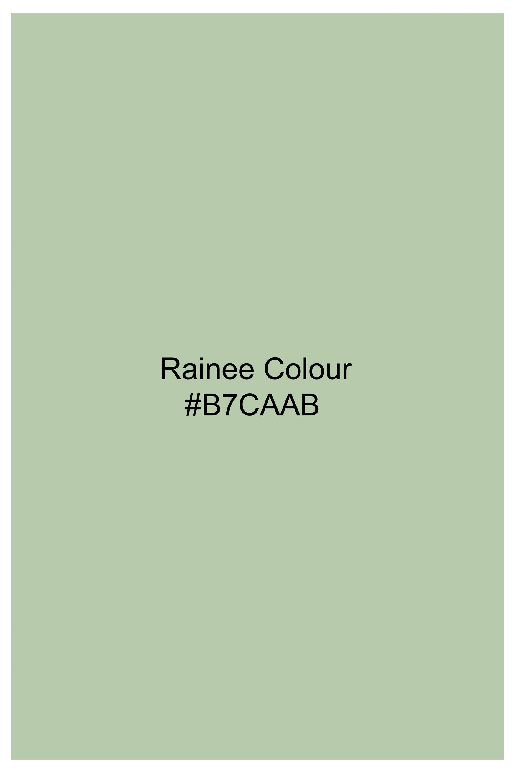 Rainee Green Thread and Sequin Embroidered Subtle Sheen Viscose Designer Kurta Set