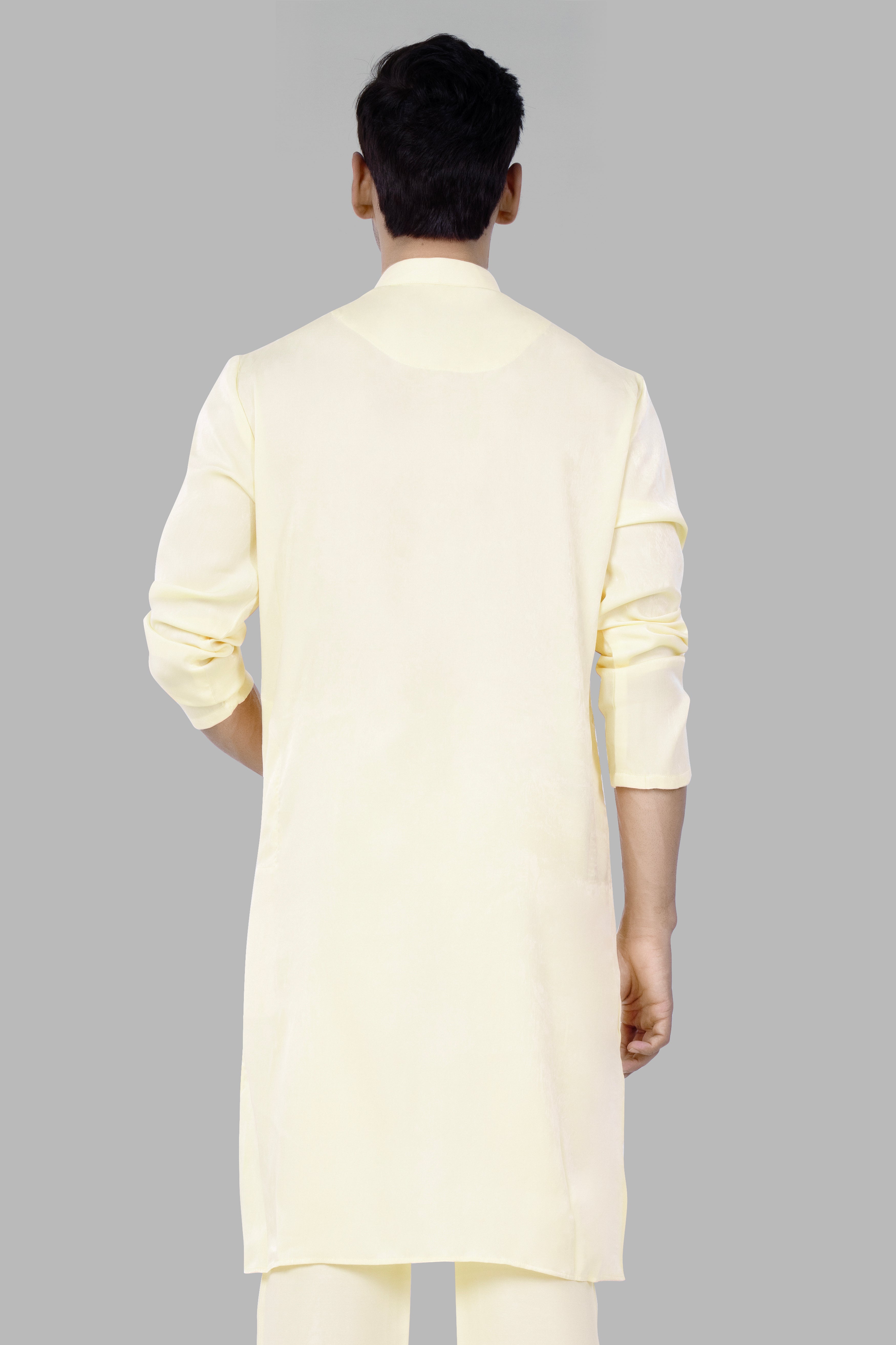 Apricoat Cream Subtle Sheen Viscose Kurta Set