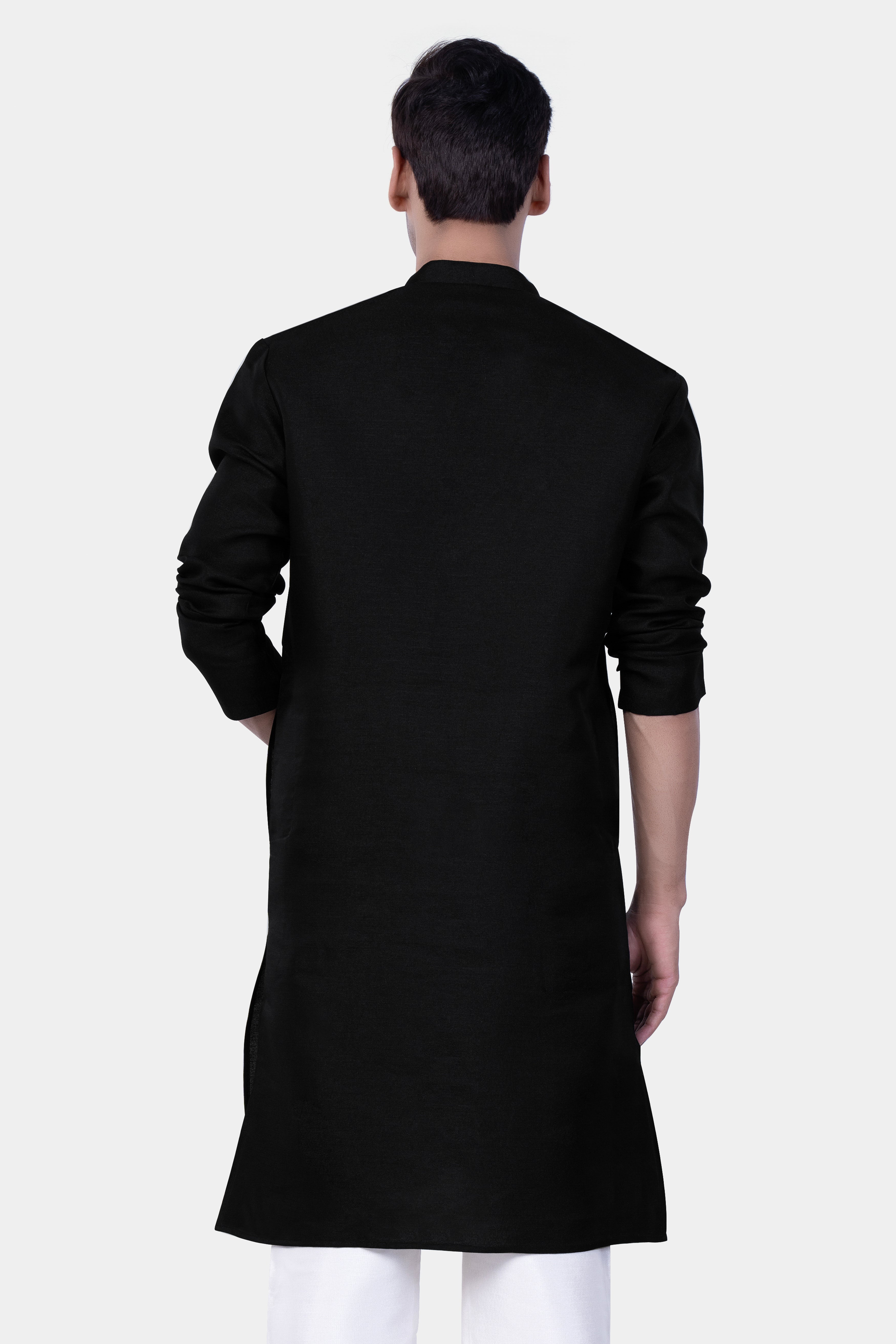 Jade Black Viscose Kurta Set