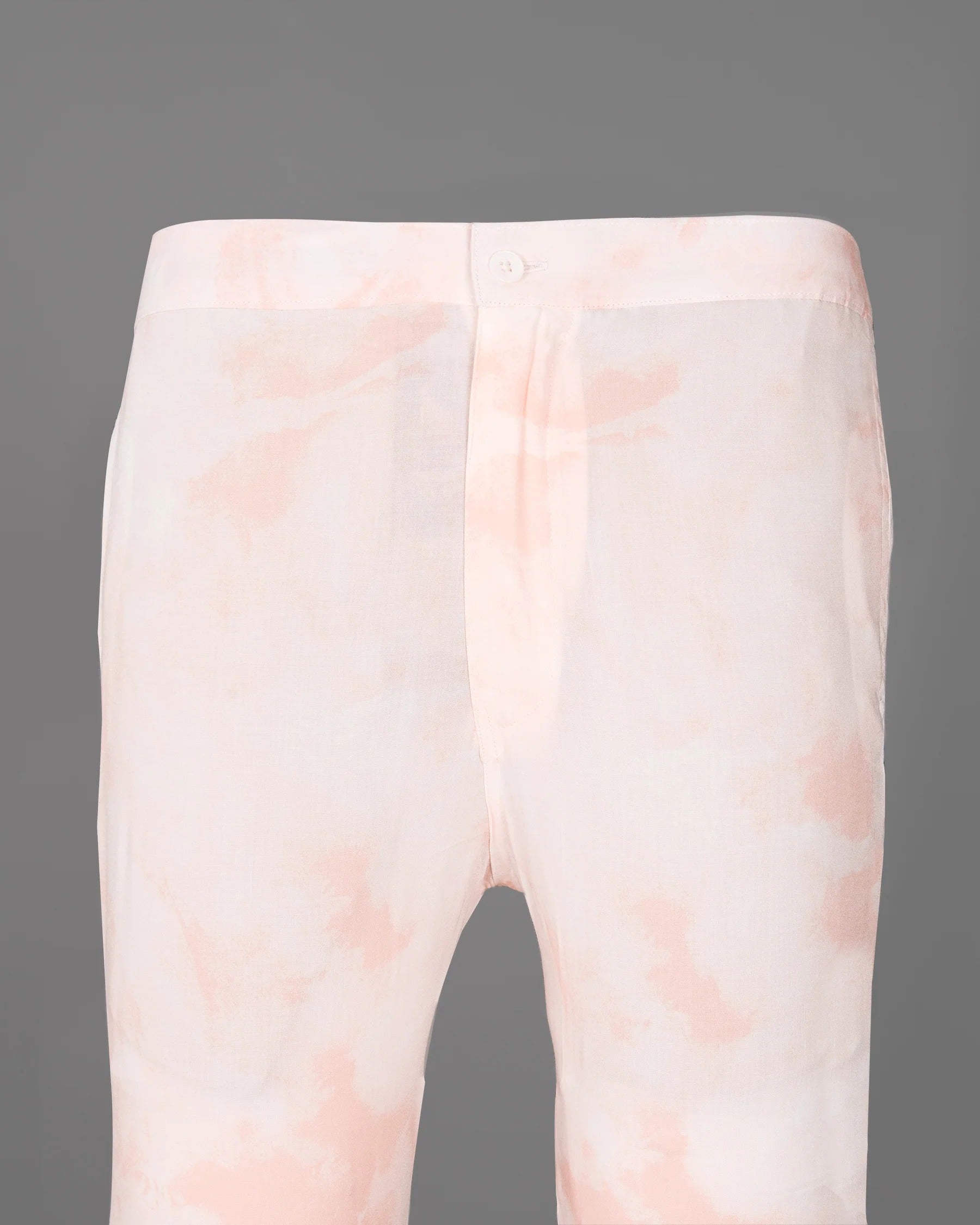 white with Peace Tie dye Print Premium Tencel Lounge Pant