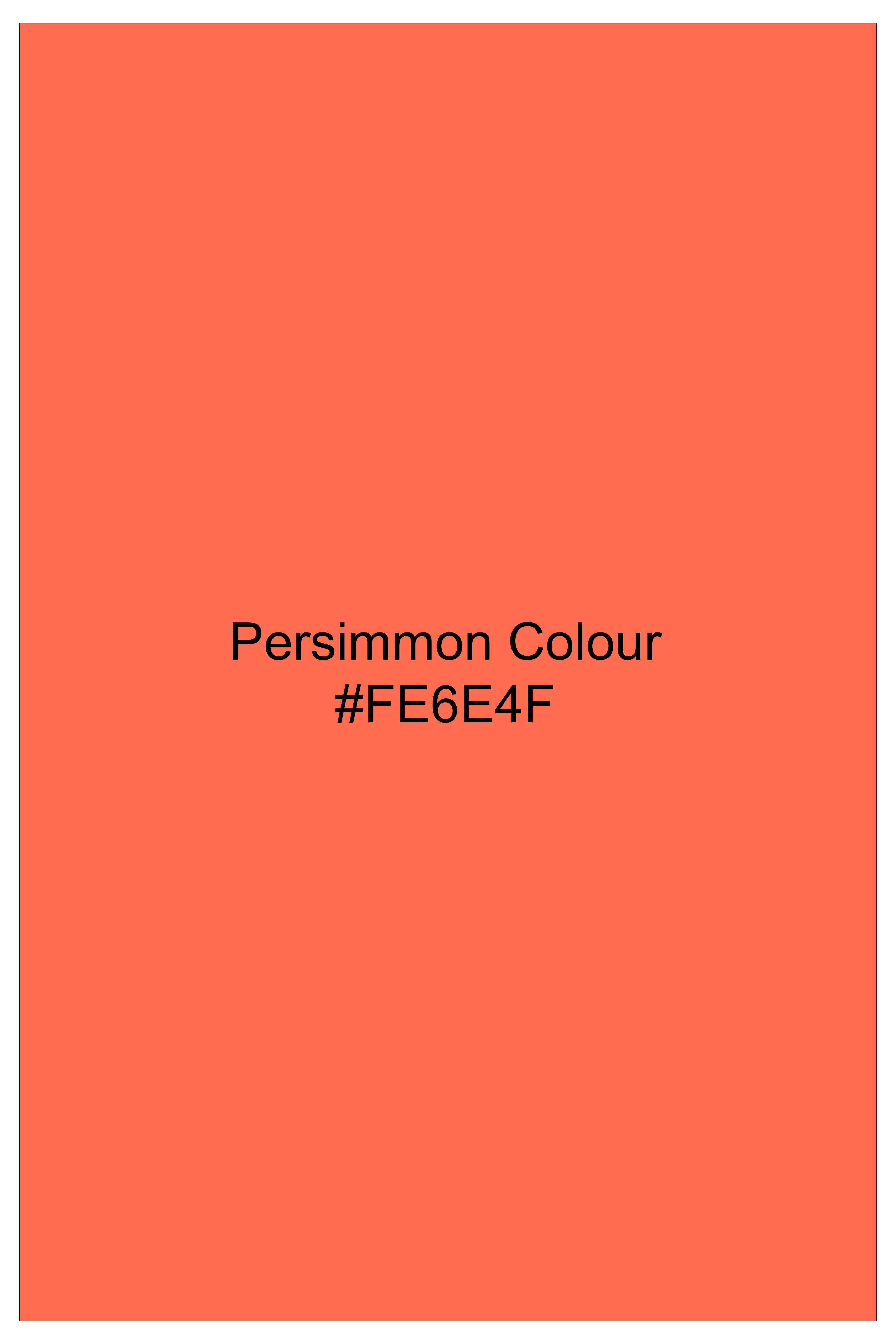 Persimmon Orange Dobby Textured Premium Oxford Lounge Pant