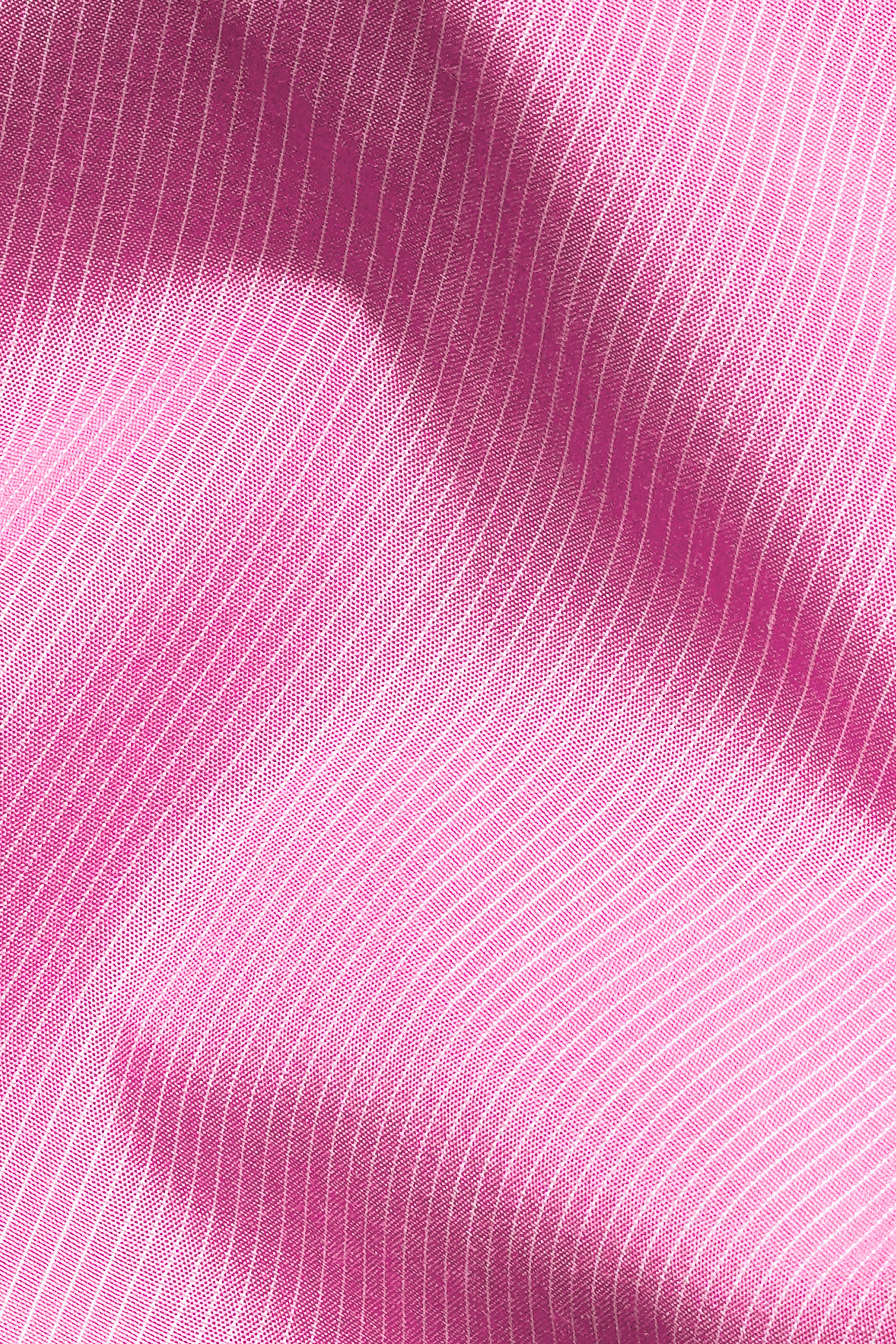 Bouquet Pink Pin Striped Poplin Giza Cotton Lounge Pant