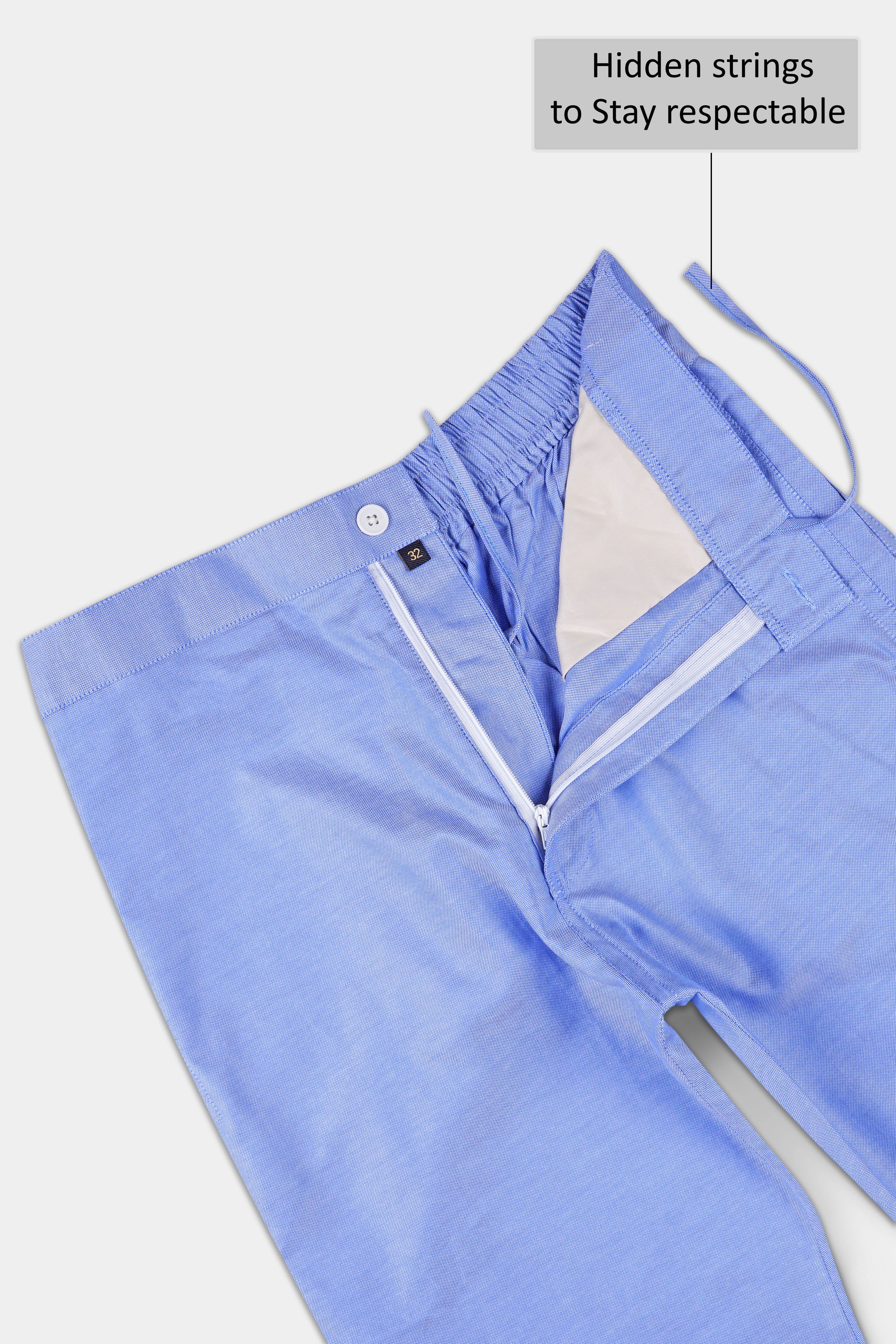 Perano Blue Super Soft Royal Oxford Cotton Lounge Pant
