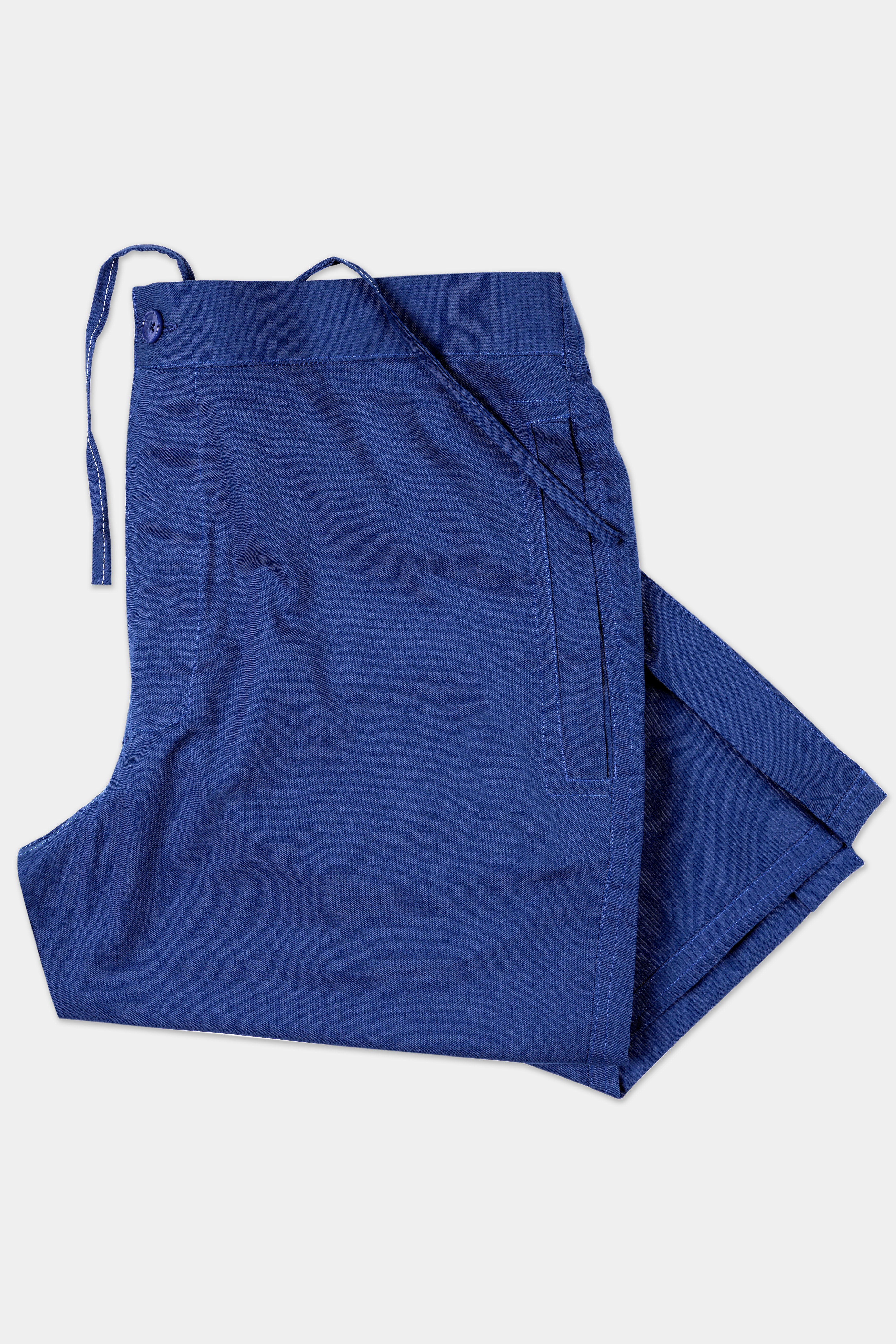 Cobalt Blue Royal Oxford Cotton Lounge Pant