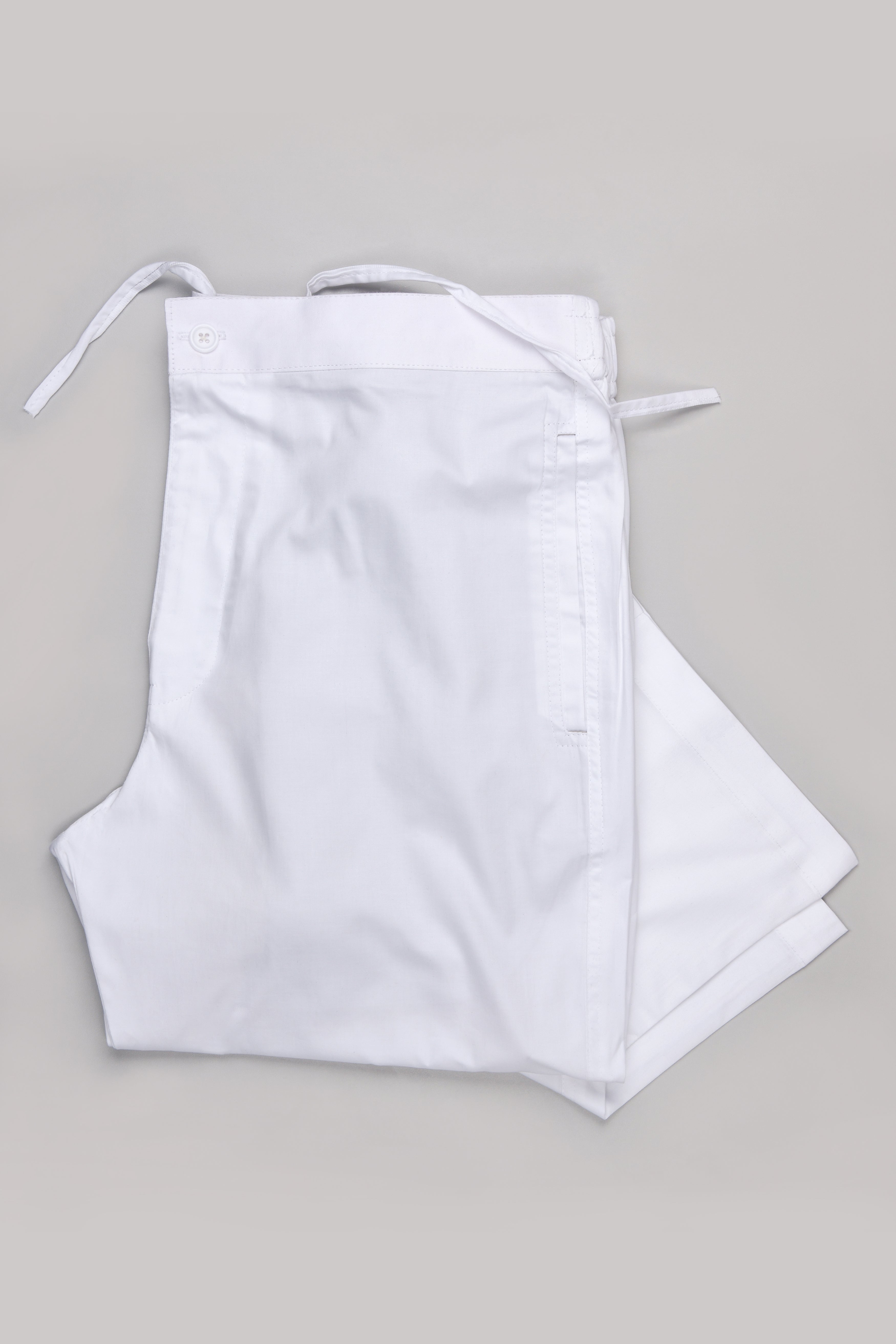 One white Cotton and One White Linen Lounge Pants