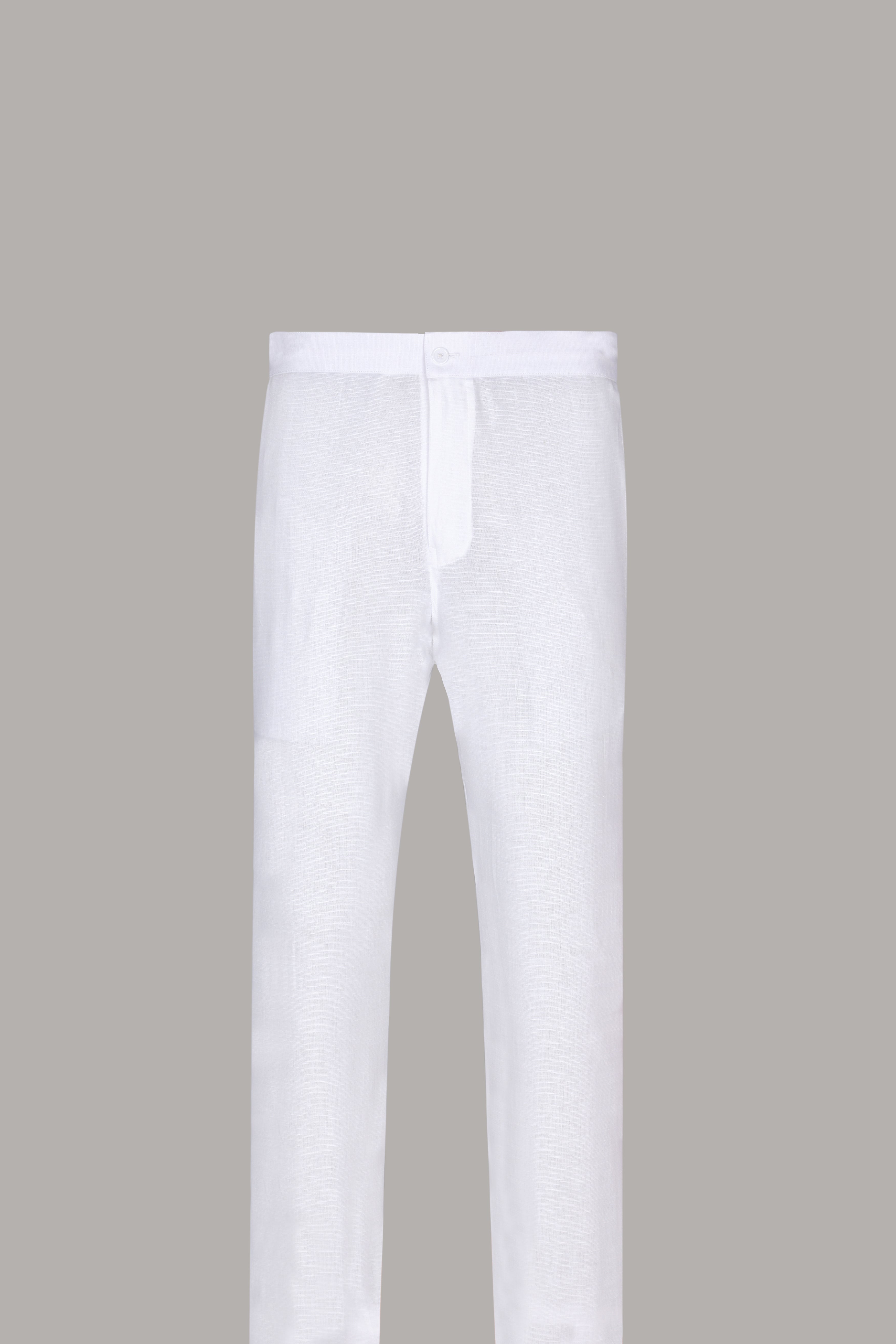 One white Cotton and One White Linen Lounge Pants