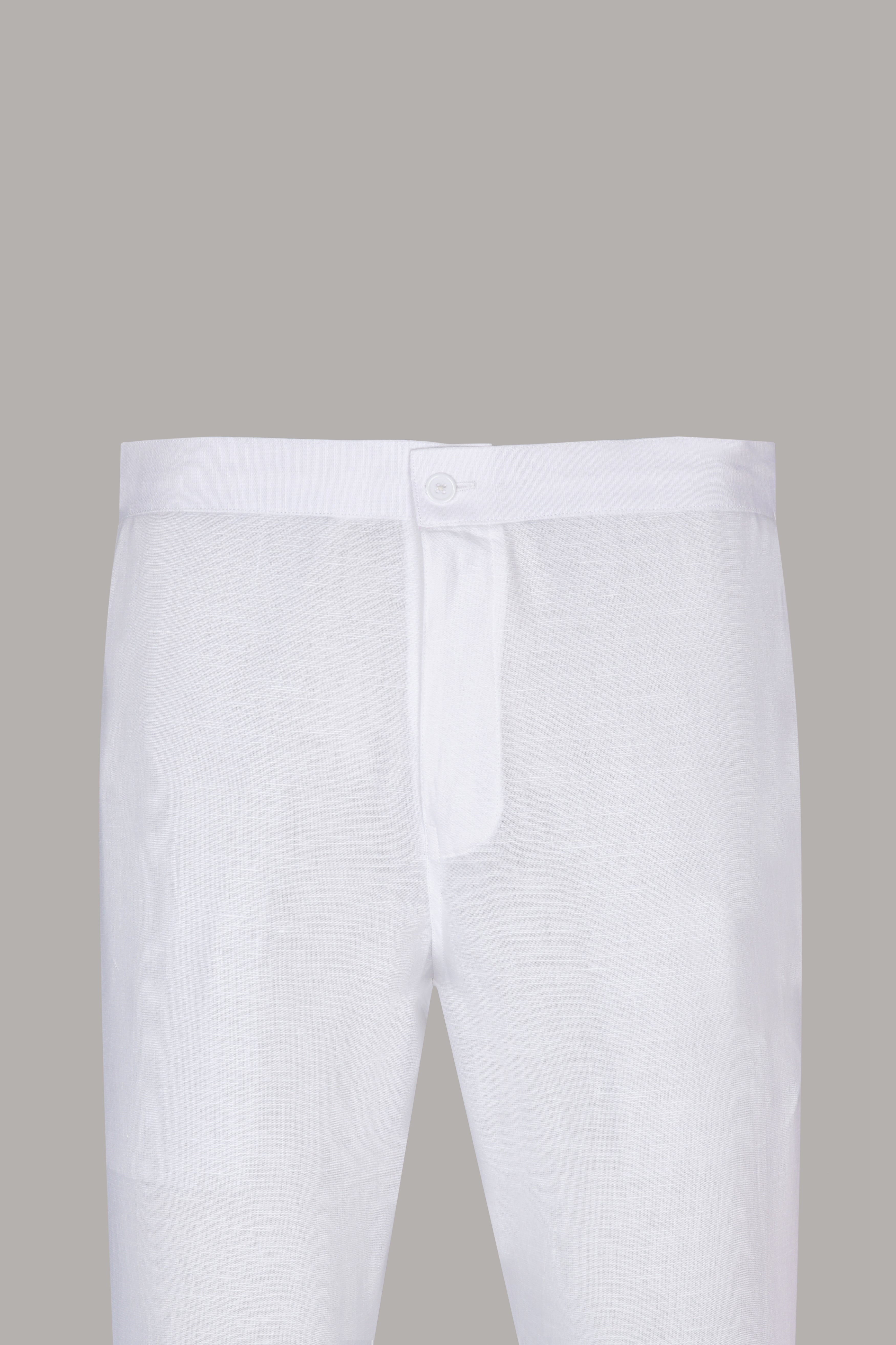 One white Linen and One Black Cotton Lounge Pants