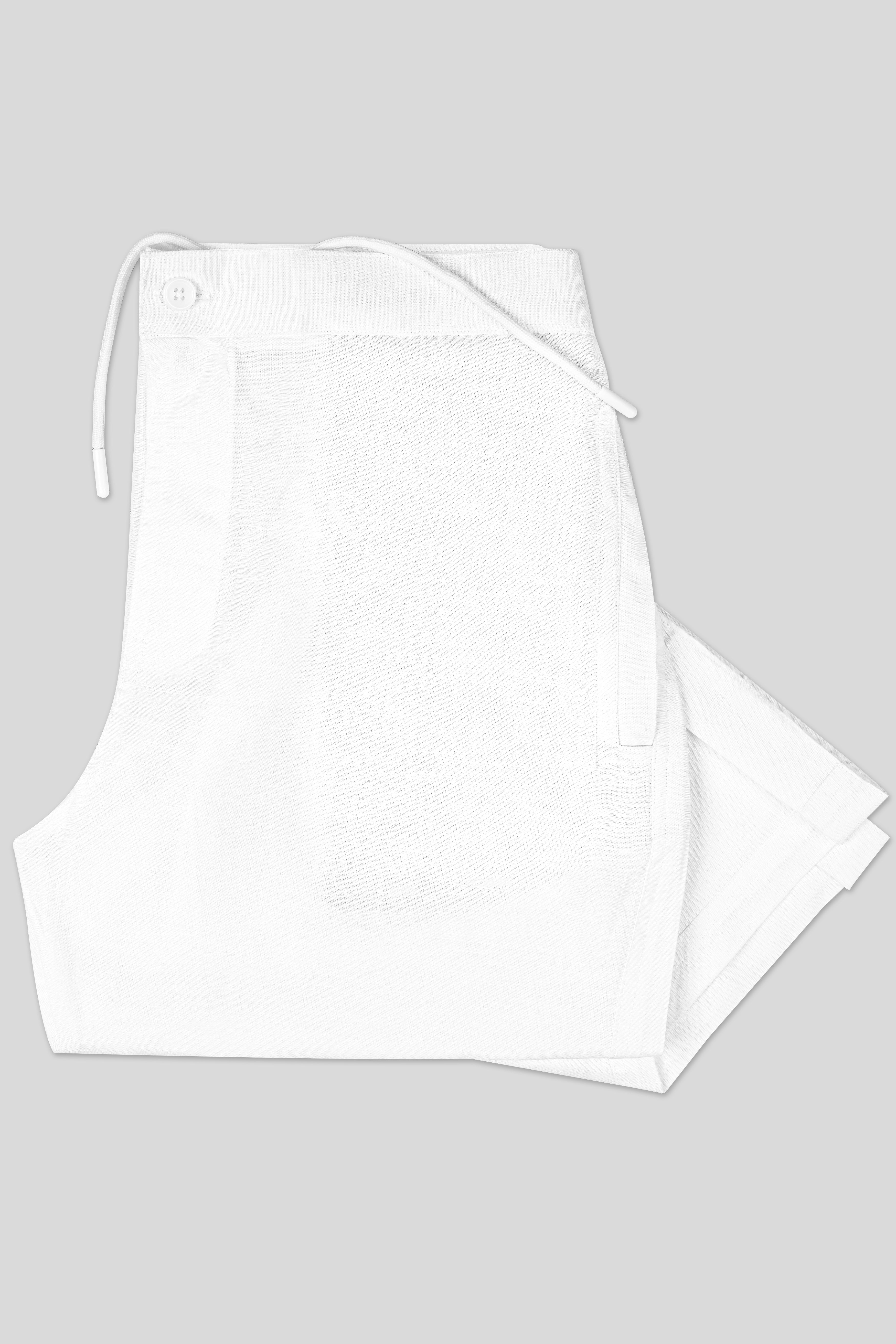 White Linen Lounge Pant