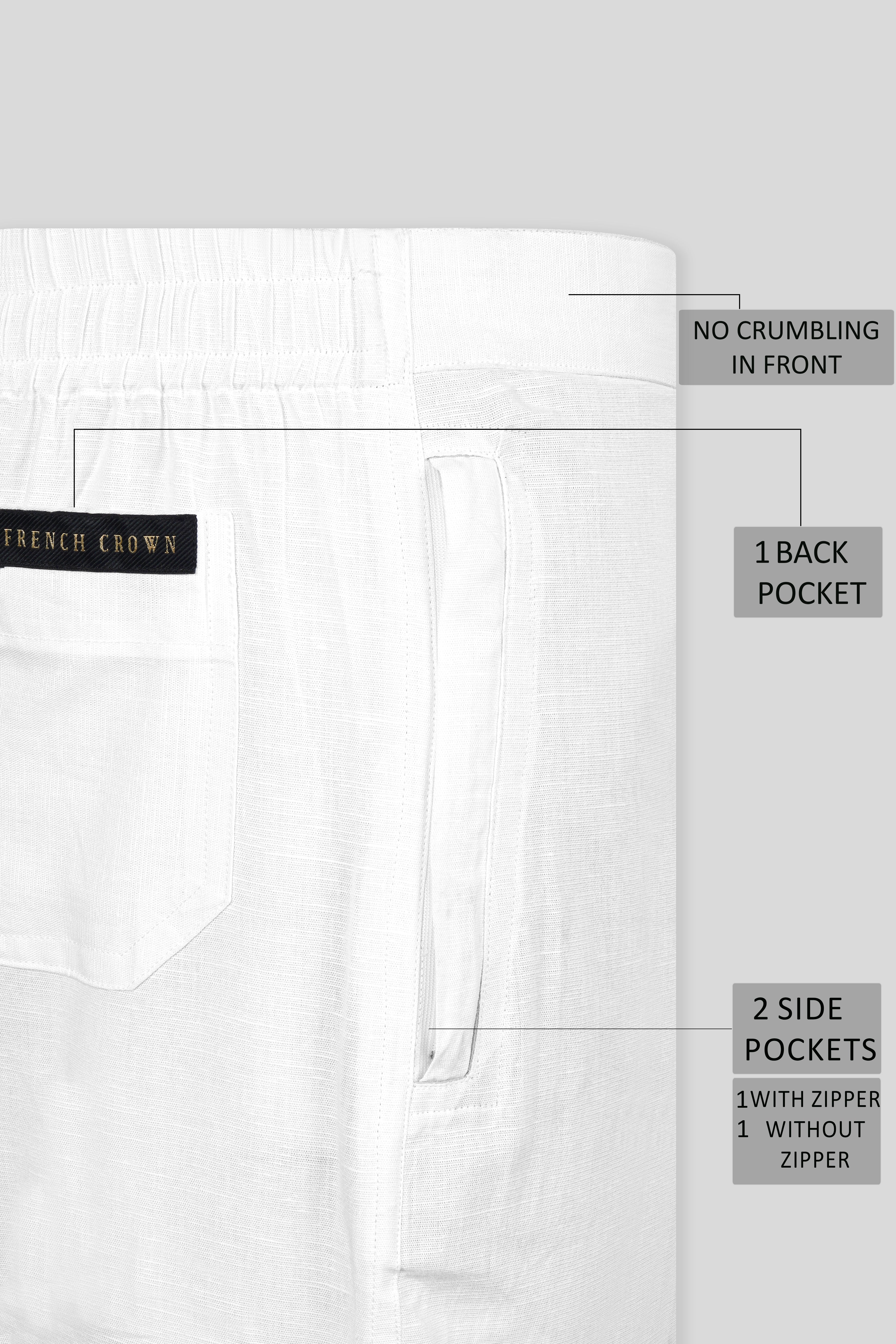 White Linen Lounge Pant