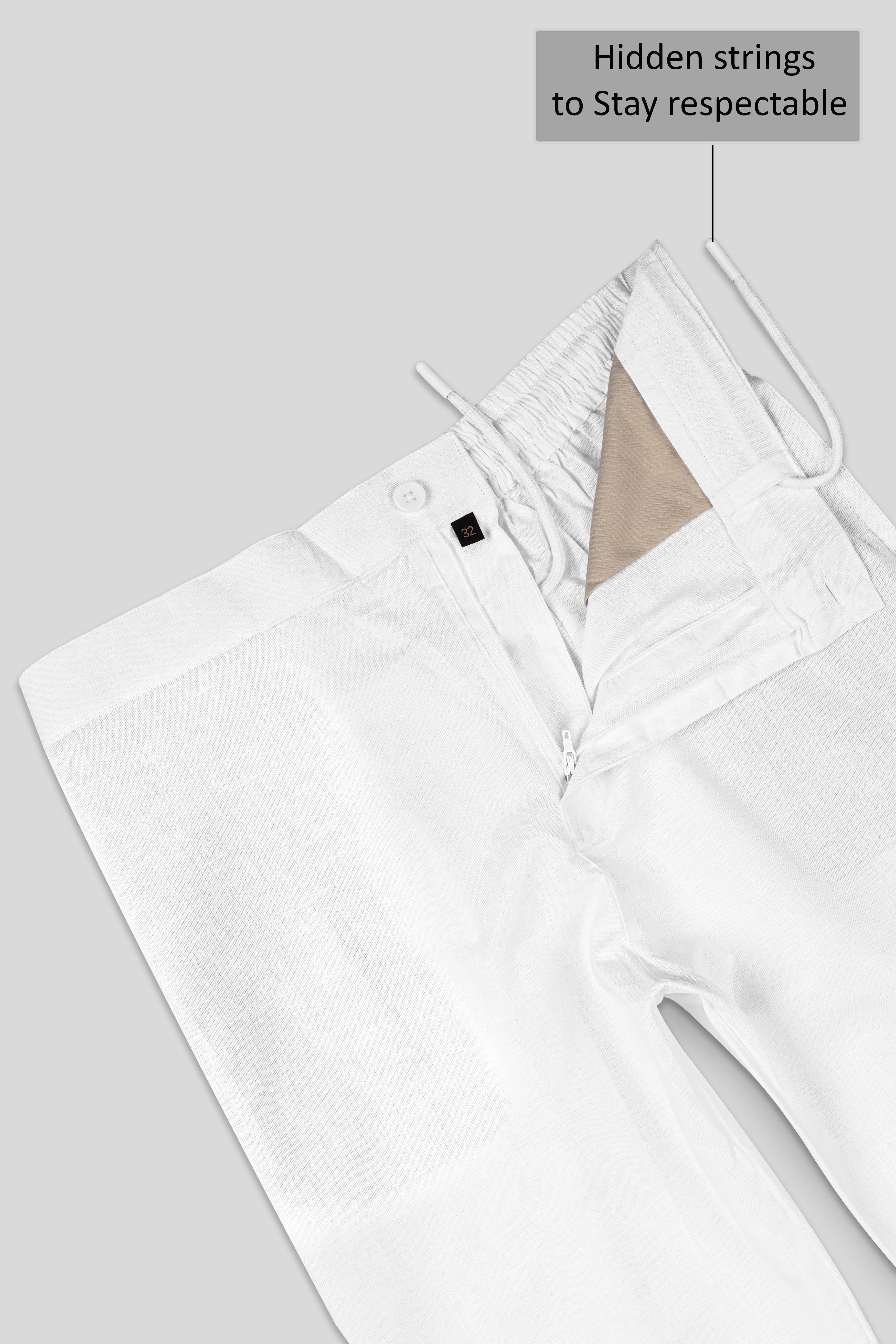 White Linen Lounge Pant