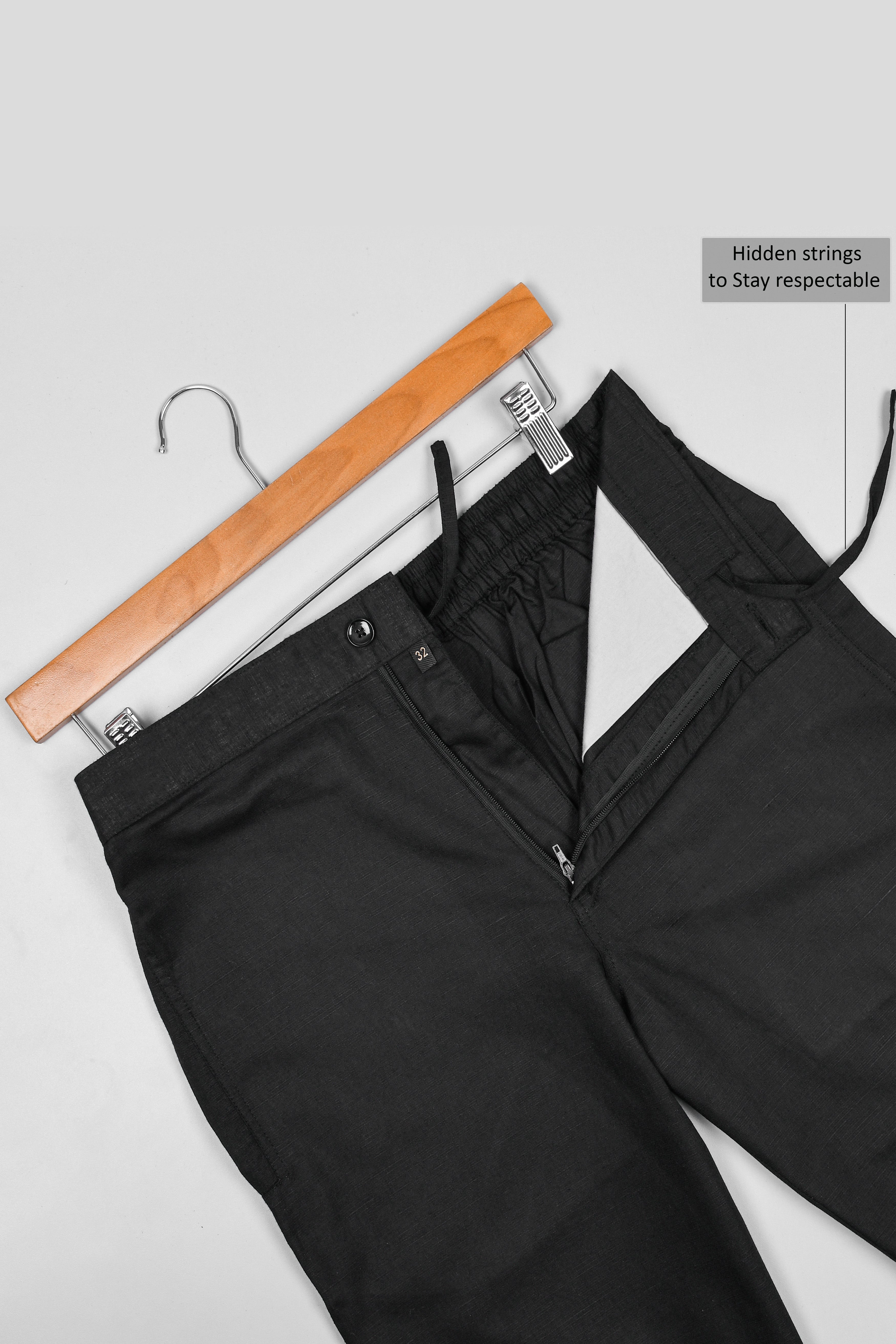 Two Black Premium Linen Lounge Pants