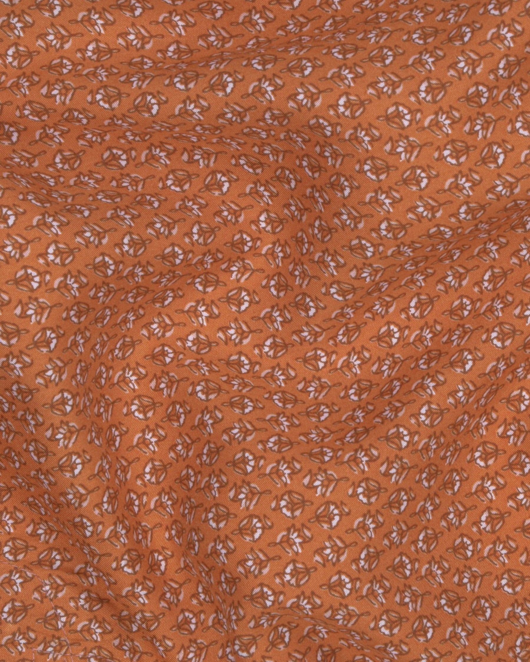 Raw Sienna Flowers Printed Premium Tencel Lounge Pant