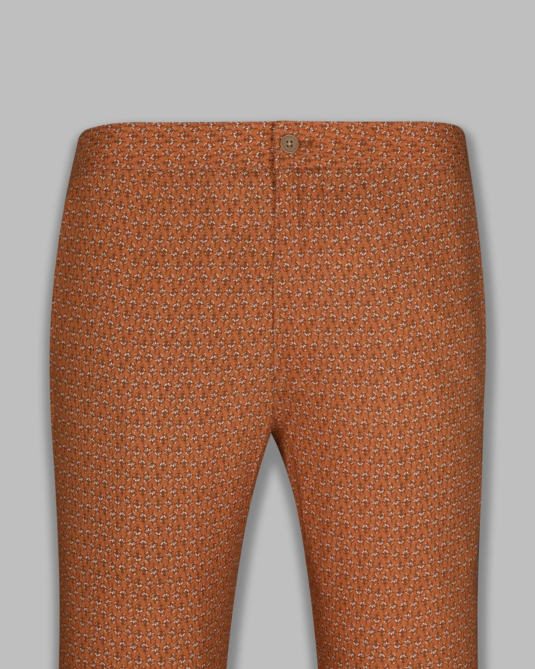 Raw Sienna Flowers Printed Premium Tencel Lounge Pant