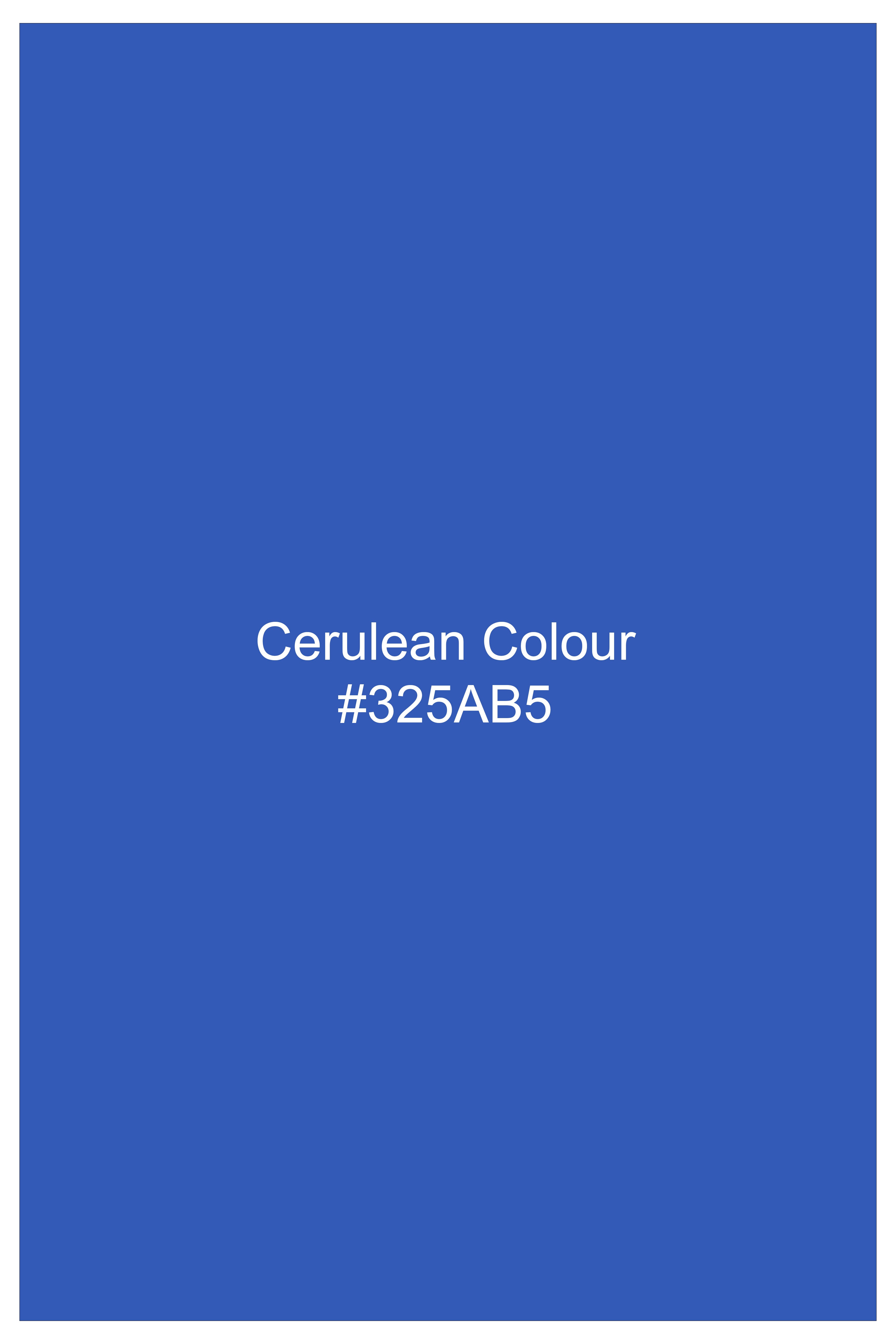 Cerulean Blue Dobby Textured Premium Cotton Lounge Pant