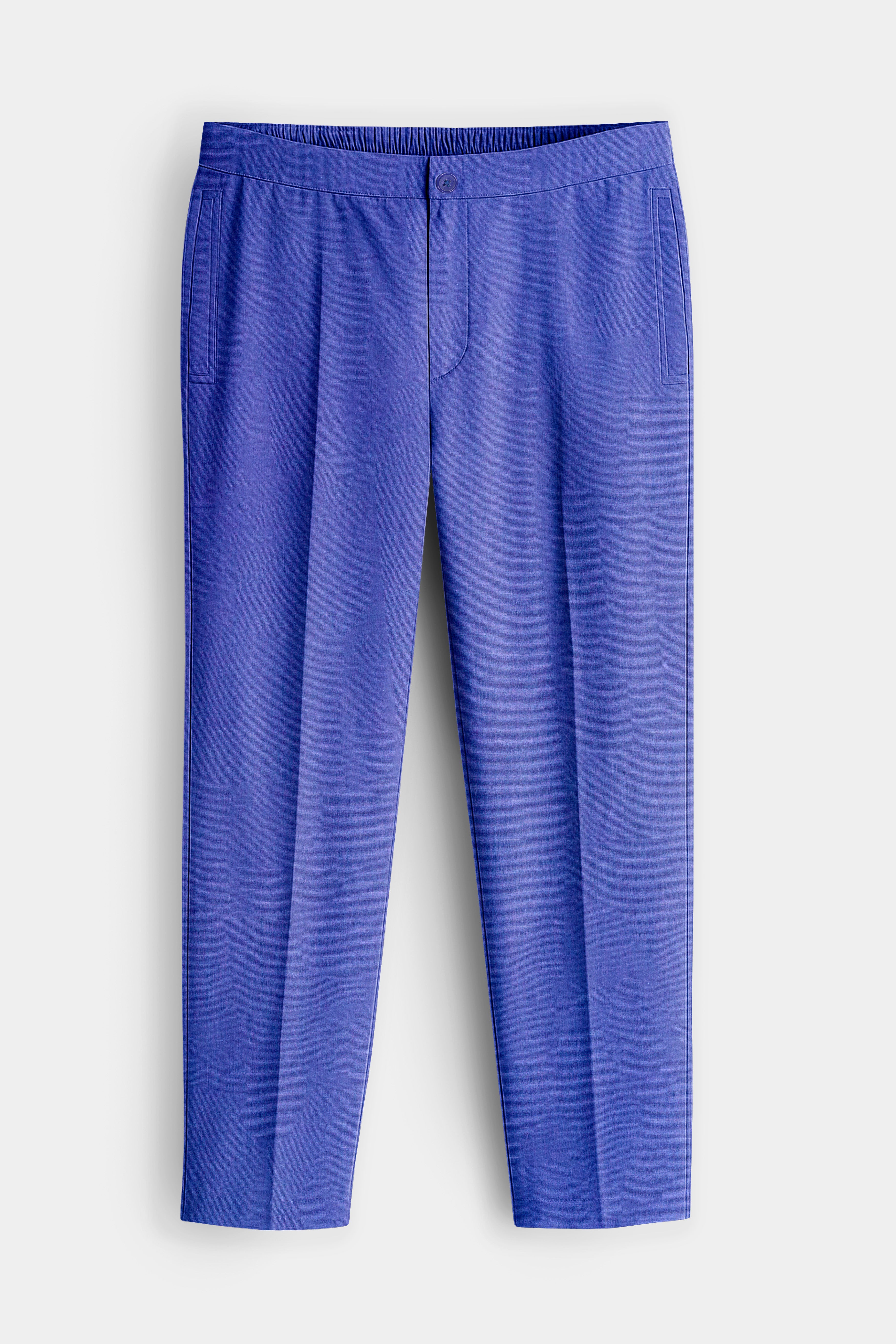Ossira-Violet Blue Two Tone Chambray Textured Premium Cotton Lounge Pant