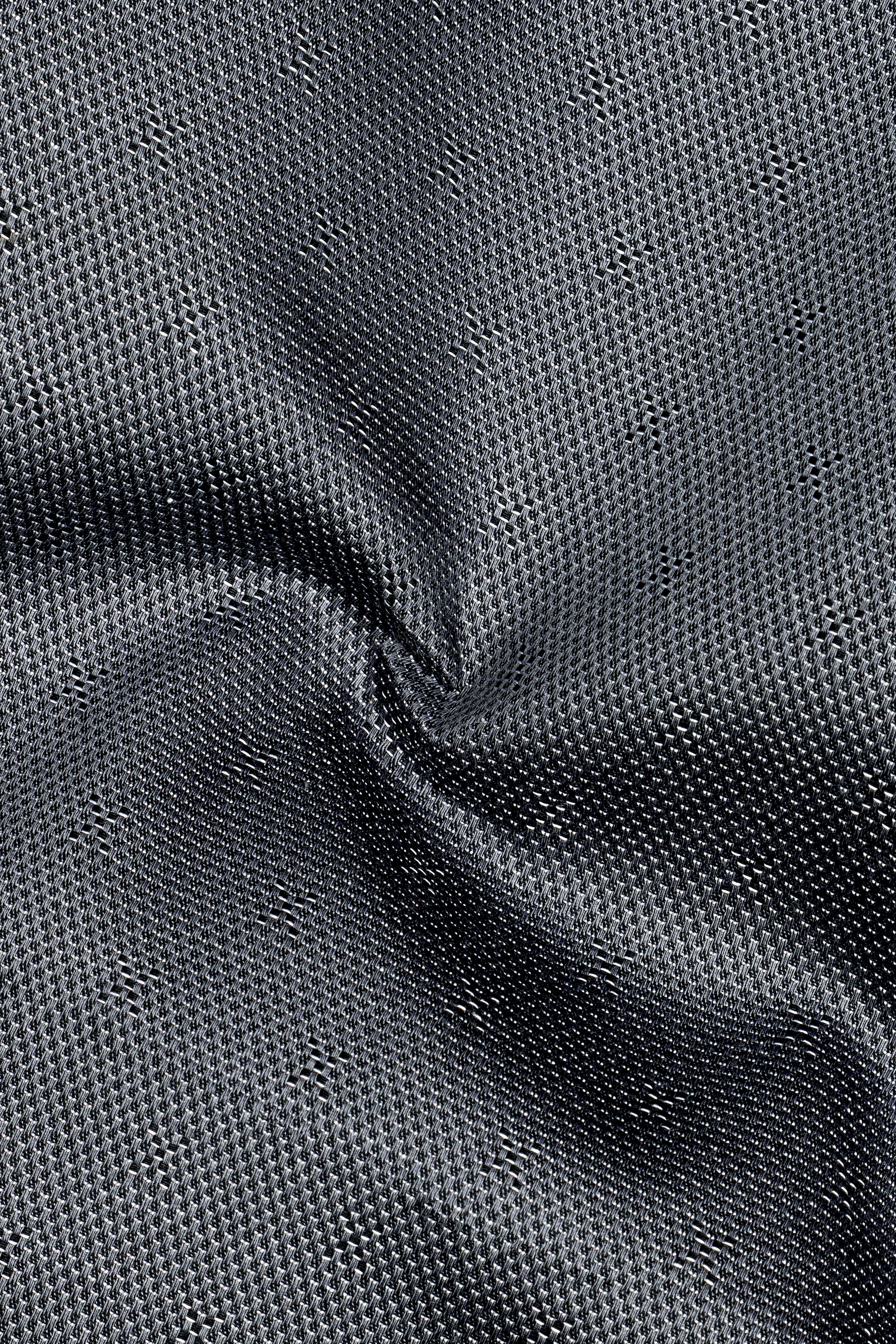 Grisora-Iridium Gray Dobby Textured Premium Cotton Lounge Pant