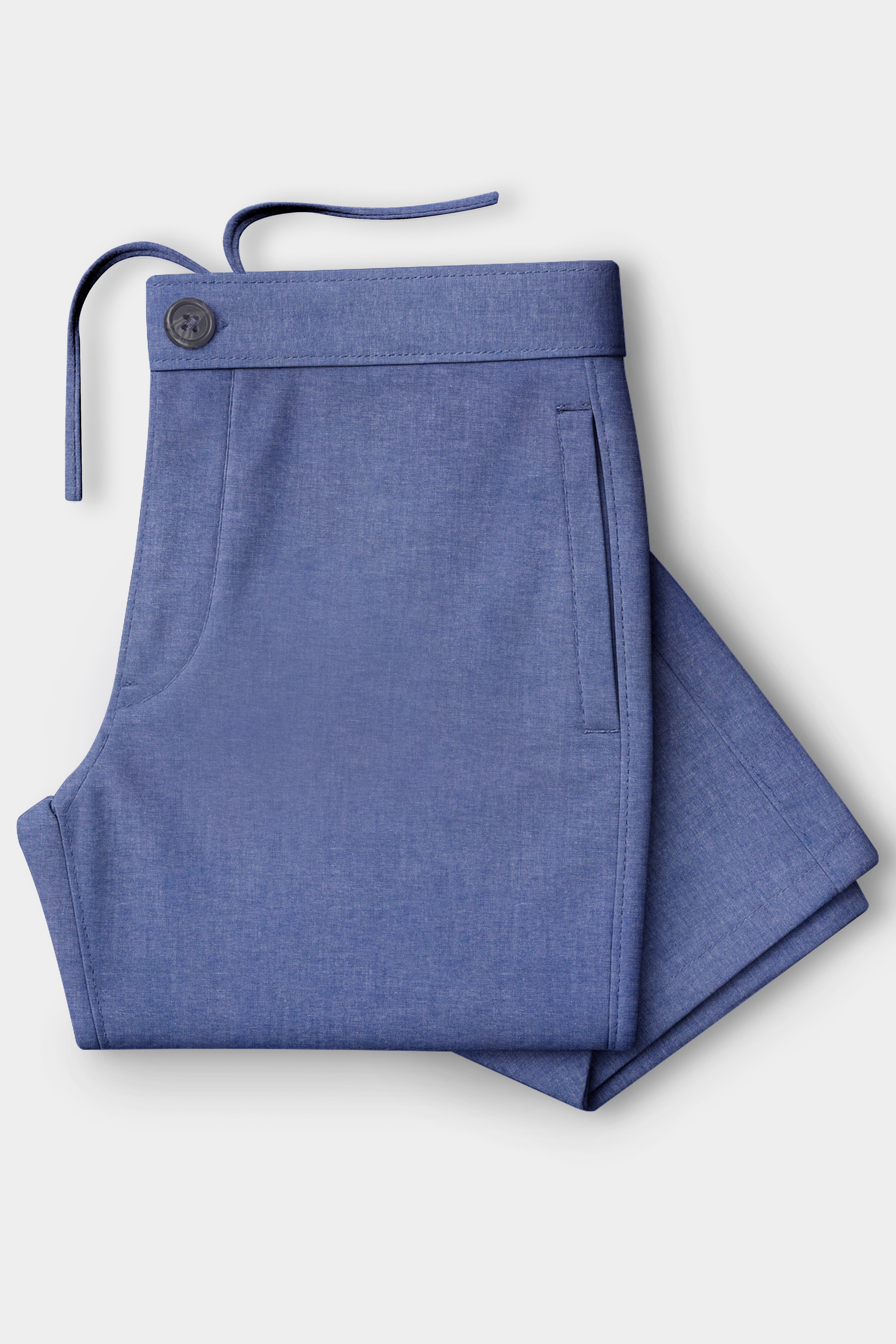 Zenyra-Waikawa Blue Super Soft Chambray Premium Cotton Lounge Pant