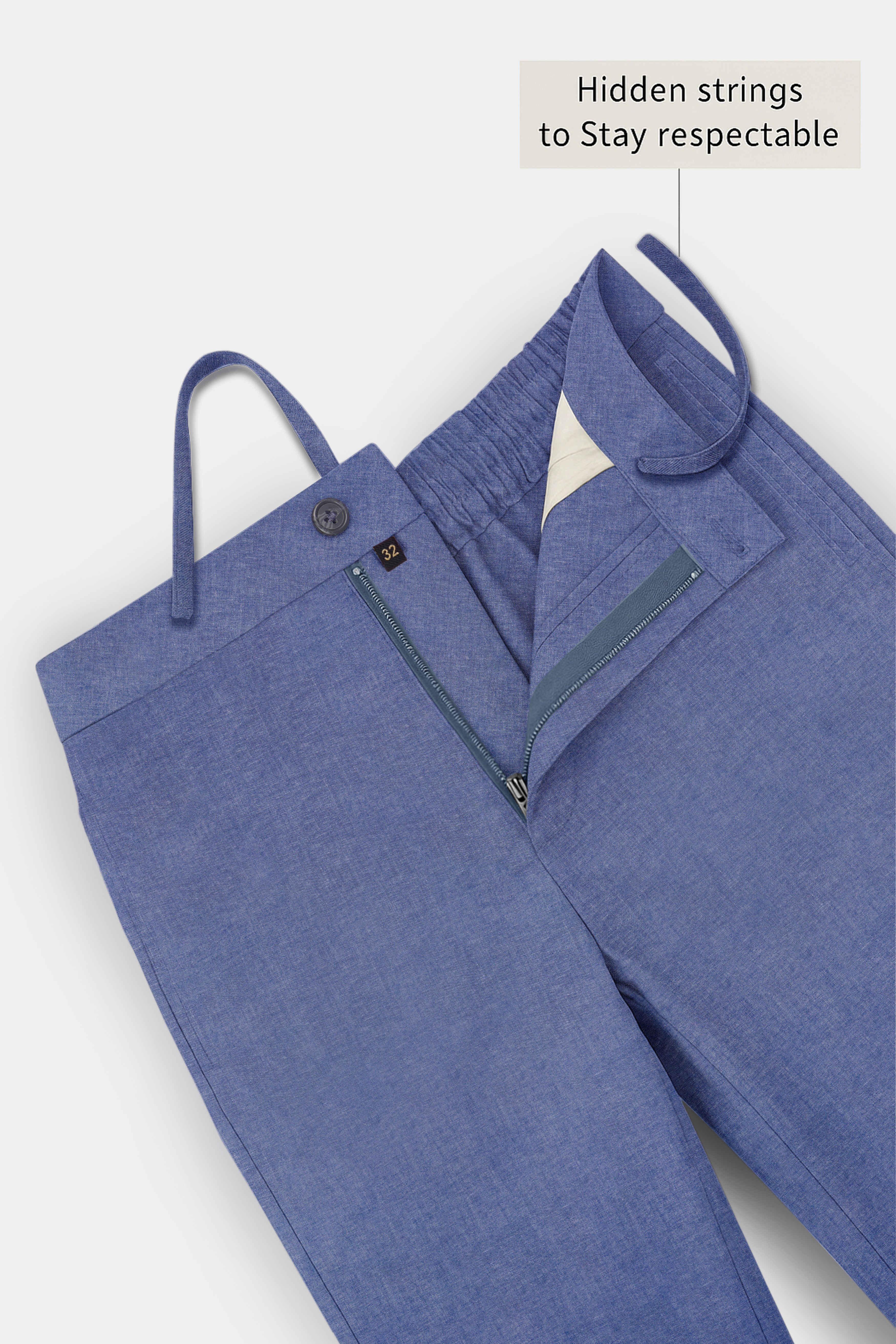 Zenyra-Waikawa Blue Super Soft Chambray Premium Cotton Lounge Pant