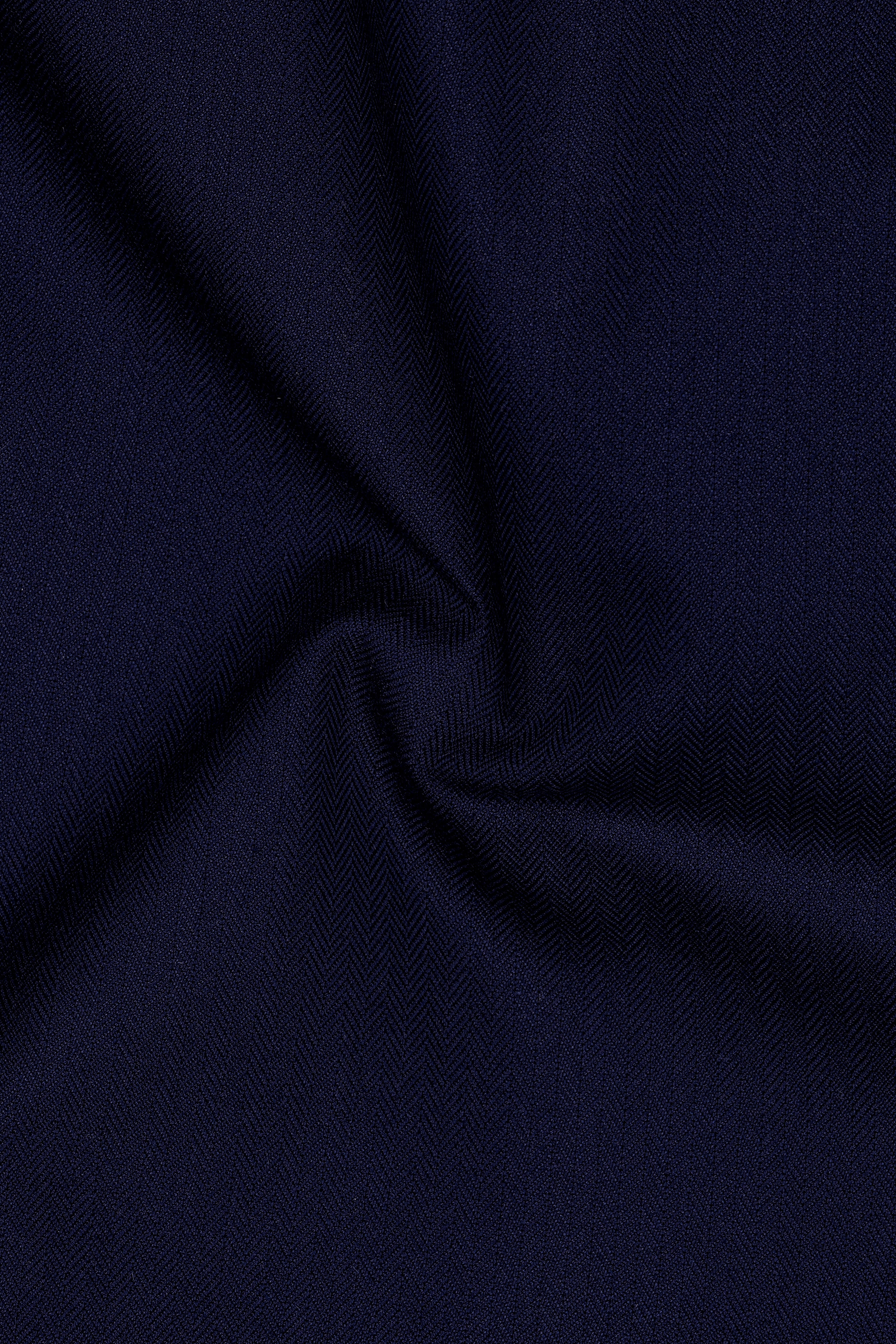 Aurivor-Cinder Blue Herringbone Textured Premium Cotton Lounge Pant