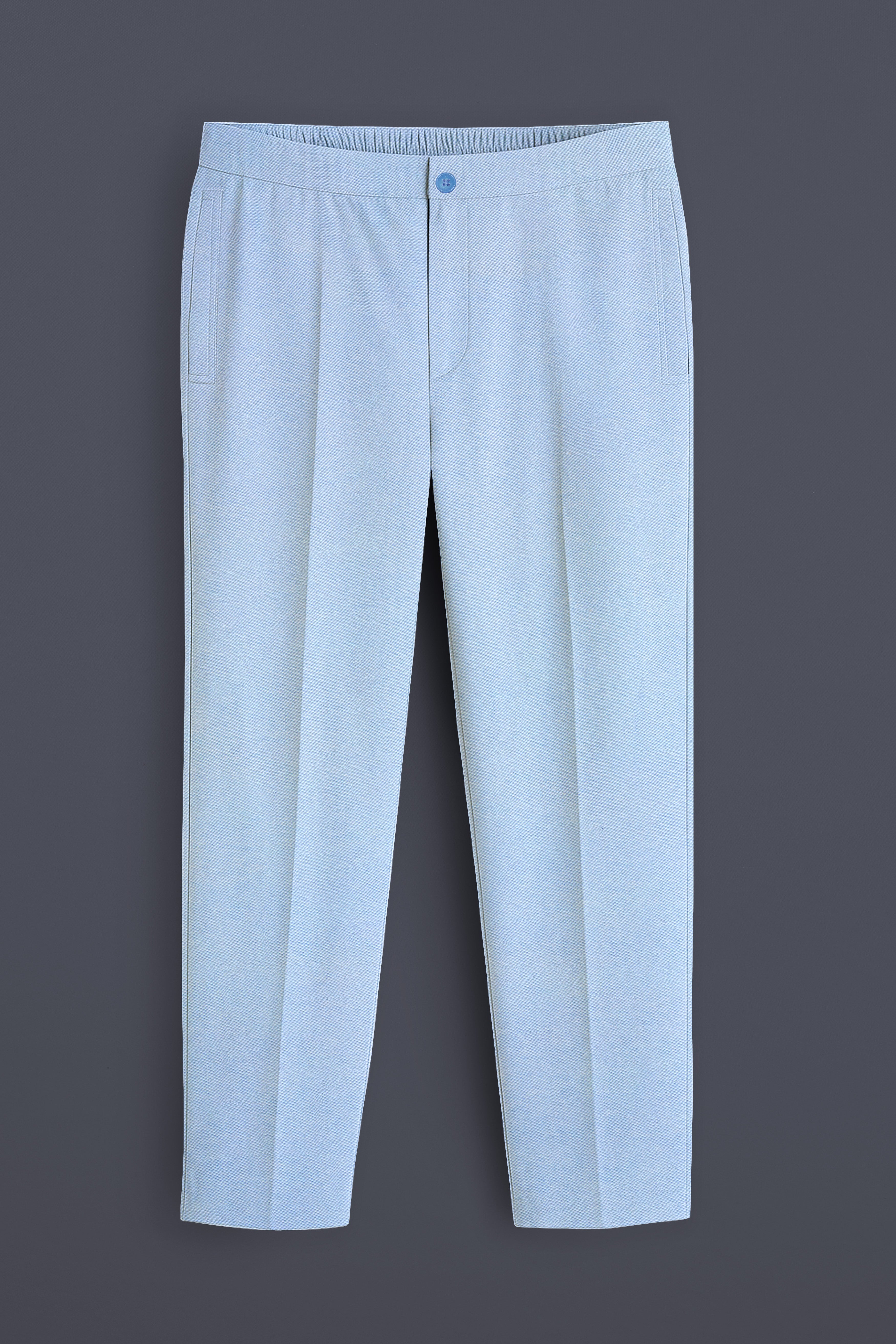 Ossira-Spindle Blue Dobby Textured Premium Cotton Lounge Pant