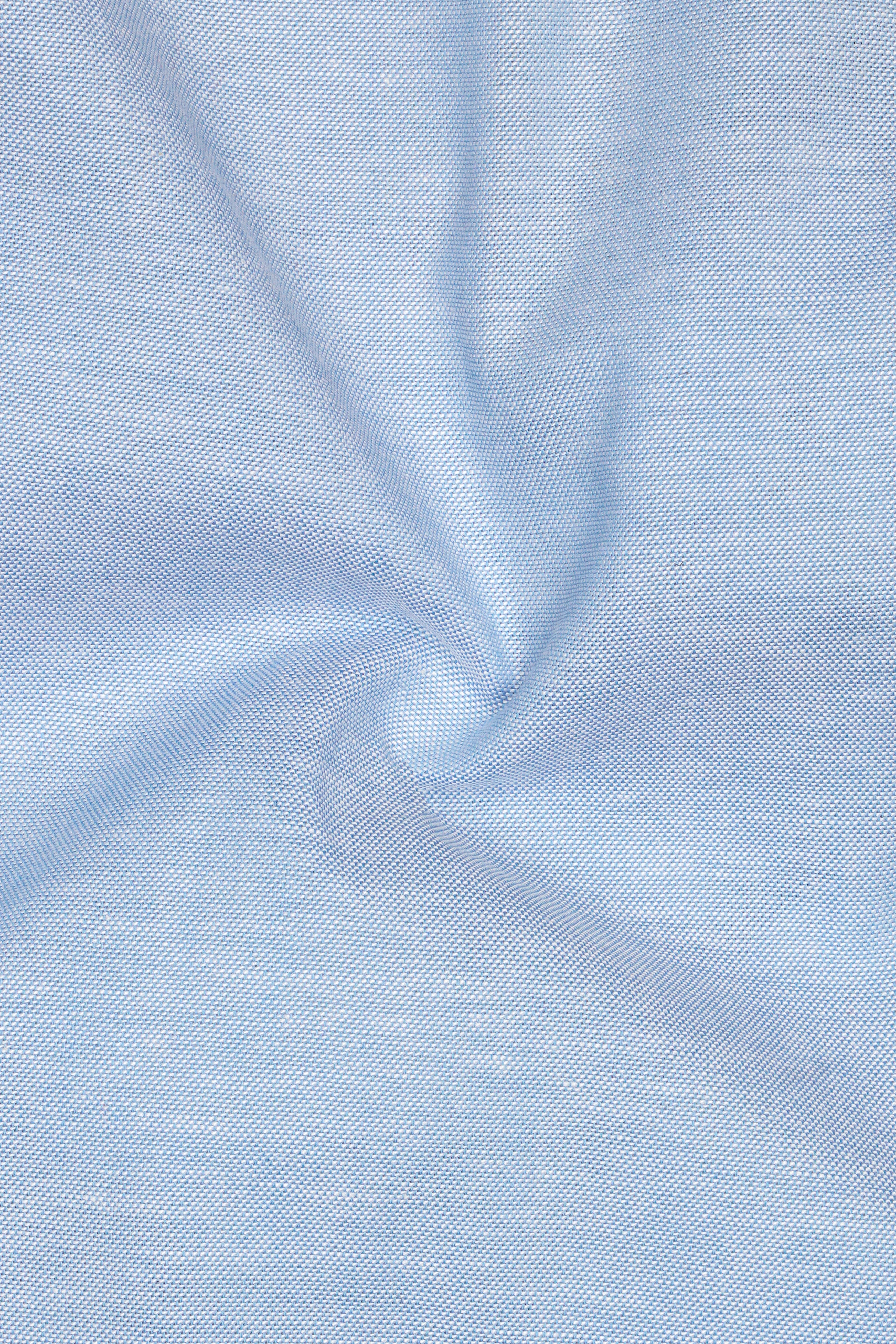 Ossira-Spindle Blue Dobby Textured Premium Cotton Lounge Pant