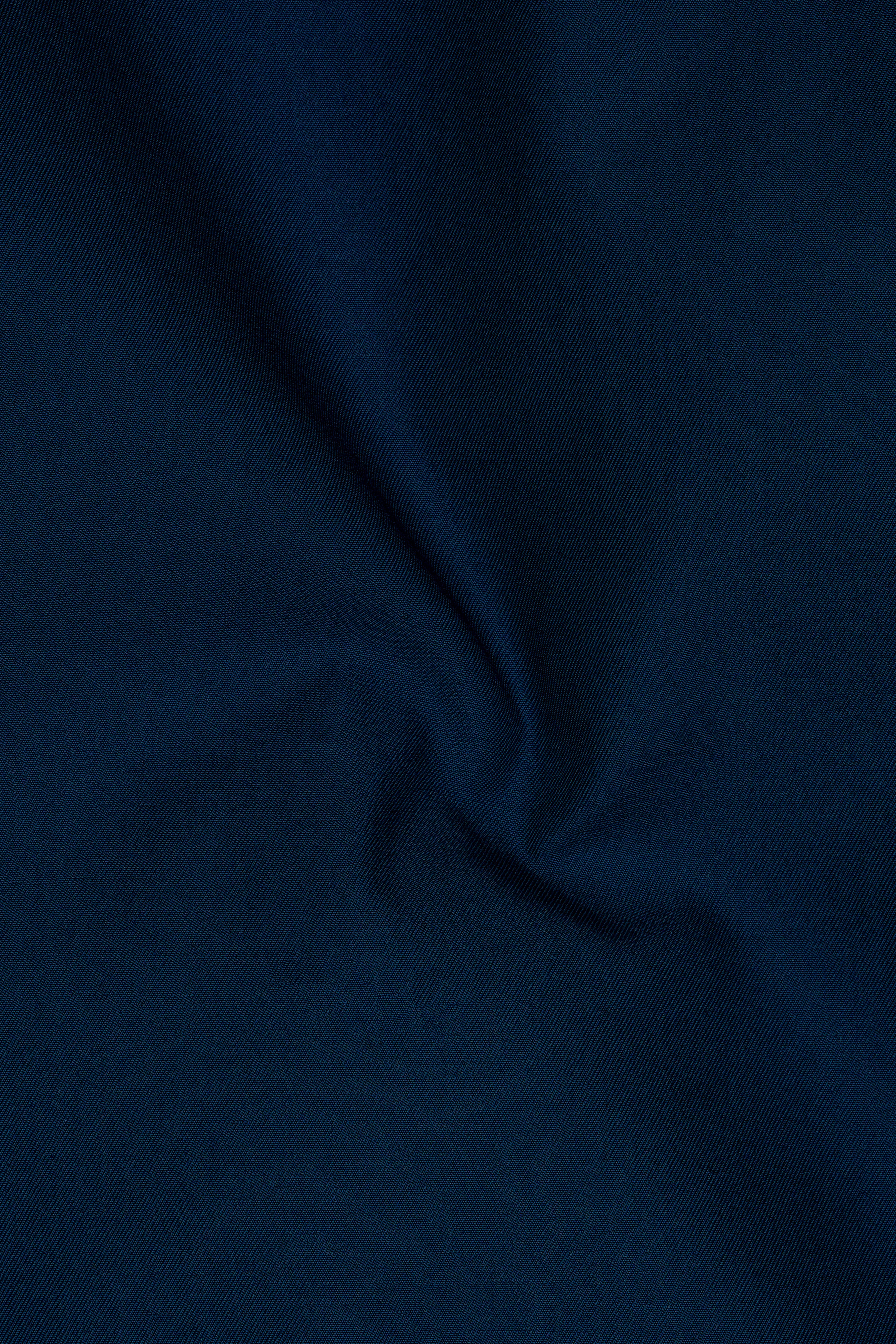Gizora-Firefly Blue Super Soft Poplin Giza Cotton Lounge Pant