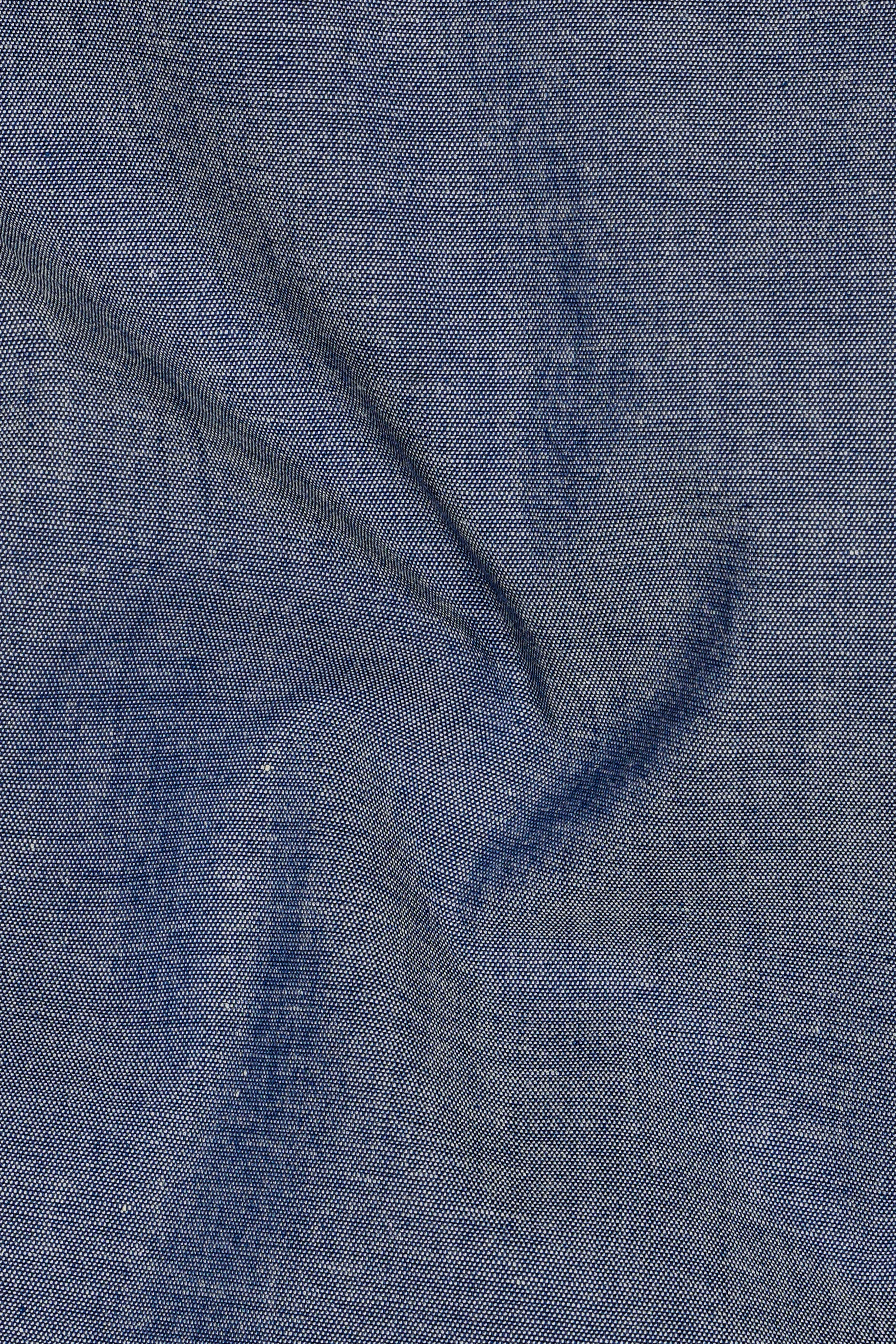 Denivell-Tuna Blue Super Soft Chambray Premium Cotton Lounge Pant